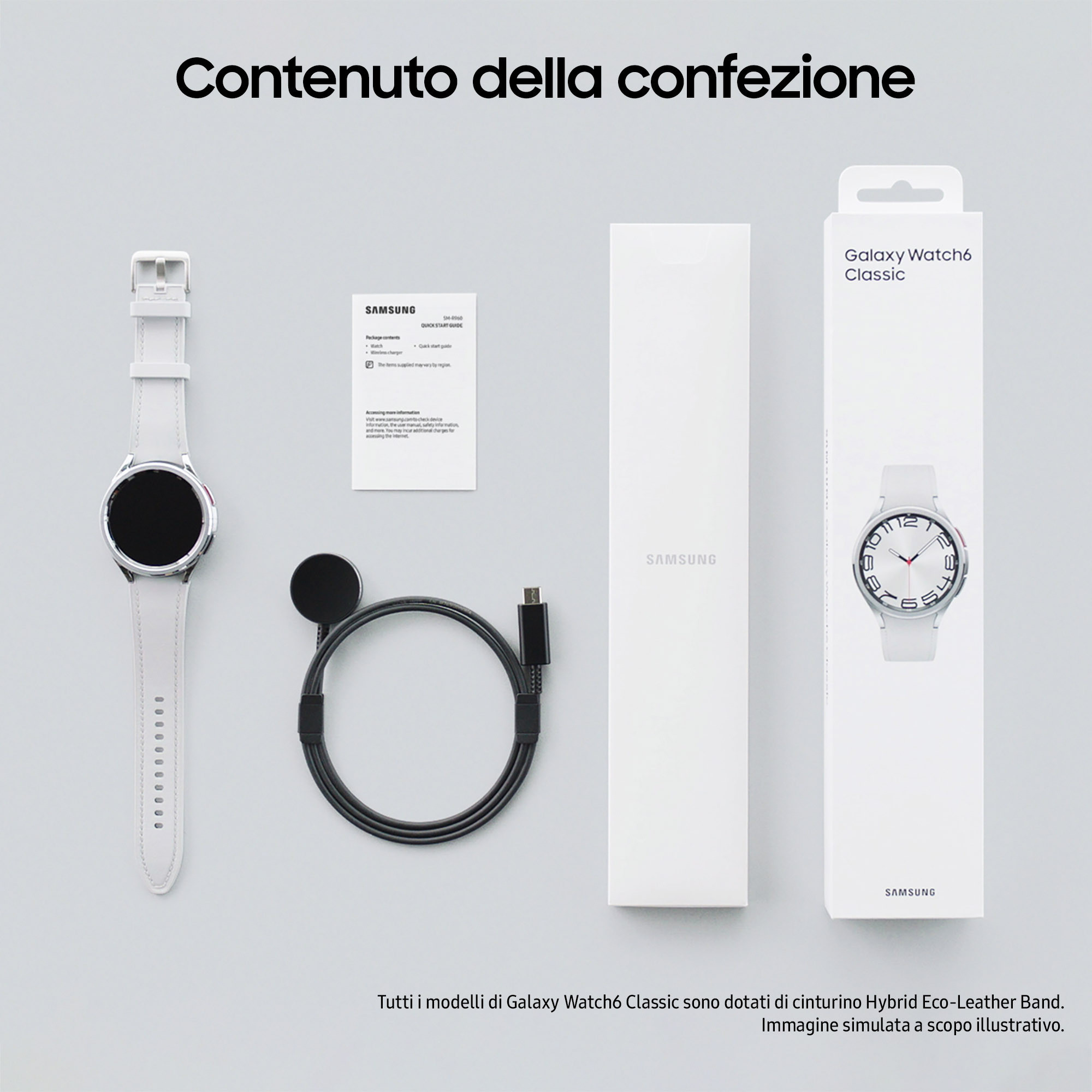 Samsung Galaxy Watch6 Classic SMR960NZSAITV Silver Smartwatch 1.4 Pollici 47mm - immagine 6