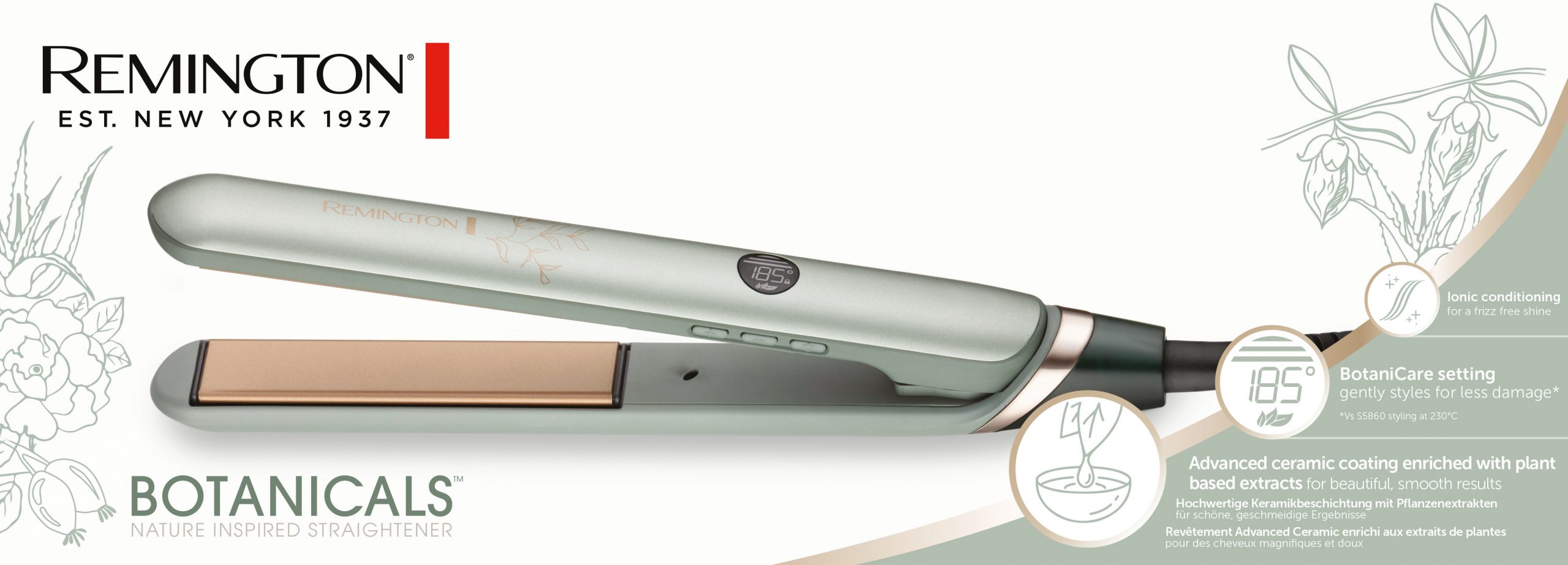 Remington S5860 Piastra per Capelli Botanicals Verde - immagine 2