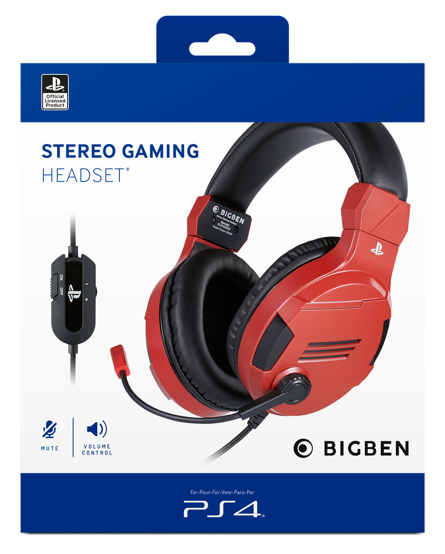 Big Ben PS4OFHEADSETV3 Red Cuffie Gaming per Ps4 - immagine 5