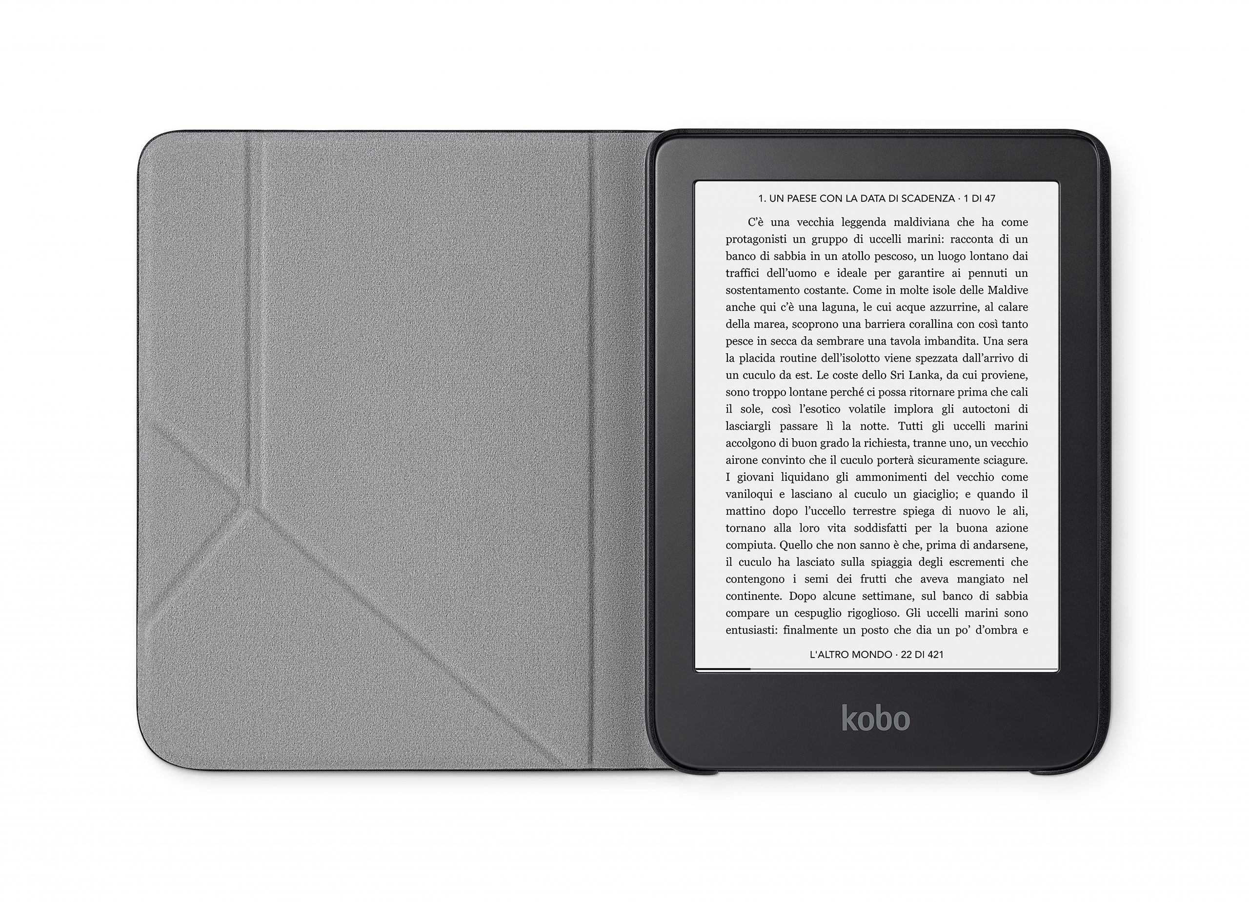 Kobo N506 Ac Bkepu Black Cover Sleep Case per Clara 2E - immagine 2