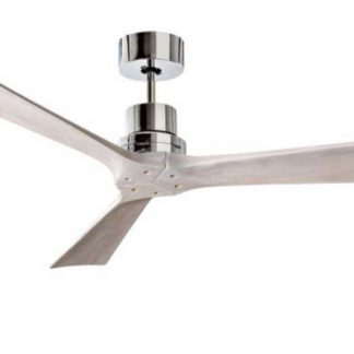 Perenz 7142CL Ventilatore a Soffitto Cromo Lucido 63w 3 Pale in Legno