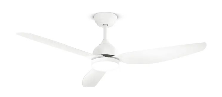 Perenz 7182BCT Ventilatore a Soffitto 3 Pale Metallo Bianco con Luce LED