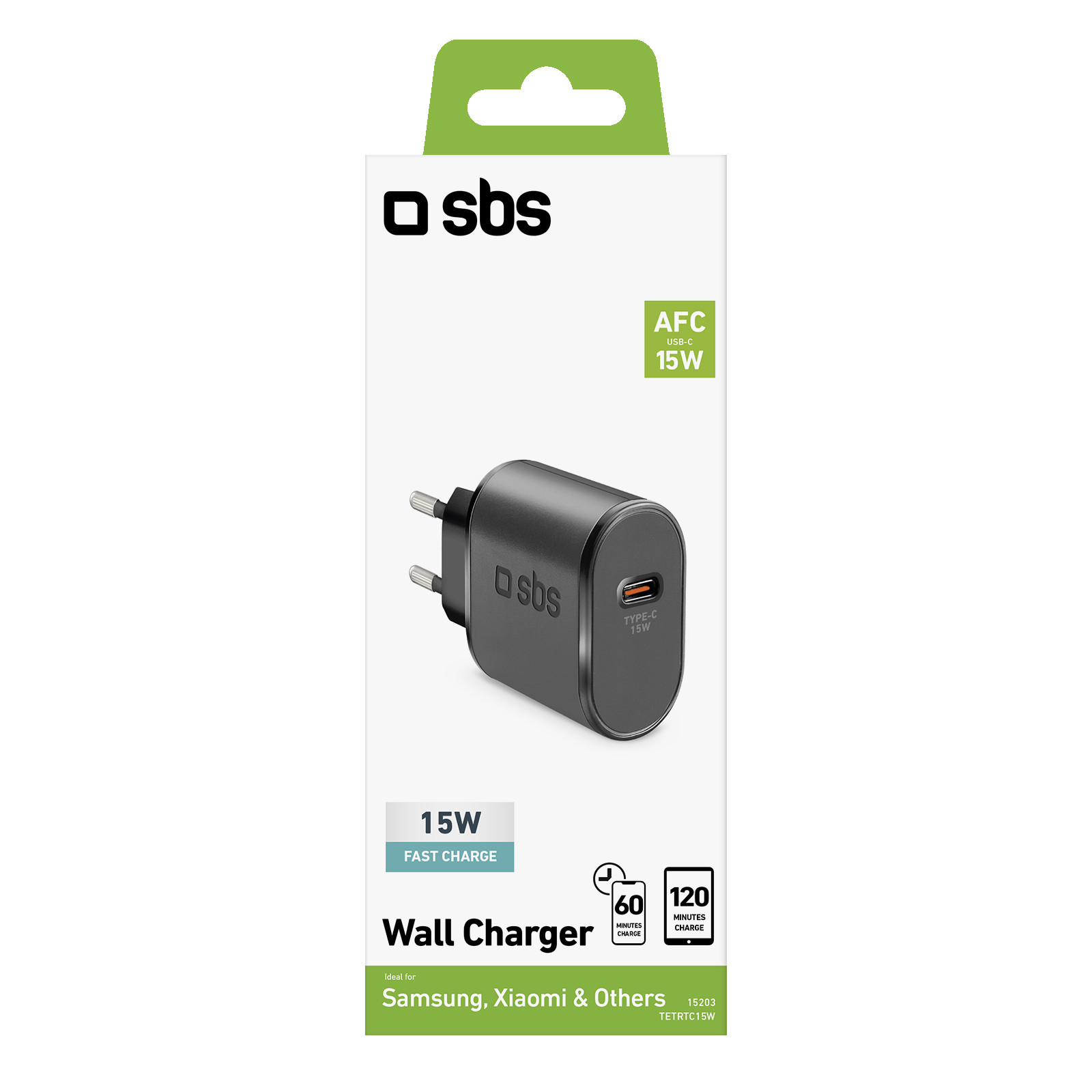SBS TETRTC15W Caricabatterie Rete Type-C 15W - immagine 2