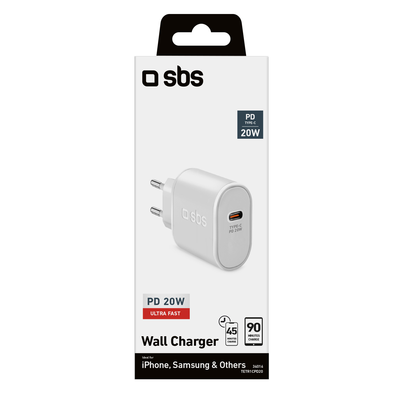 SBS TETR1CPD20 Caricabatterie Rete Type-C 20W - immagine 2