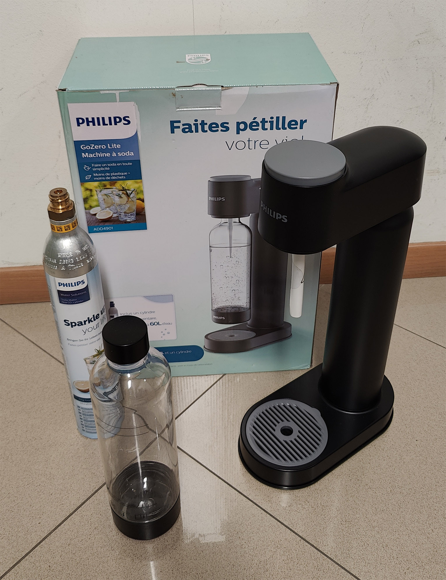 Philips GoZero Lite ADD4901BK Nero Gasatore con Bottiglia e Cilindro Gas - immagine 2