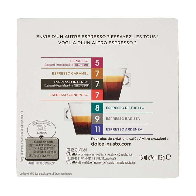 Nescafe Espresso Intenso Confezione 16 Capsule Compatibili Dolce Gusto - immagine 2