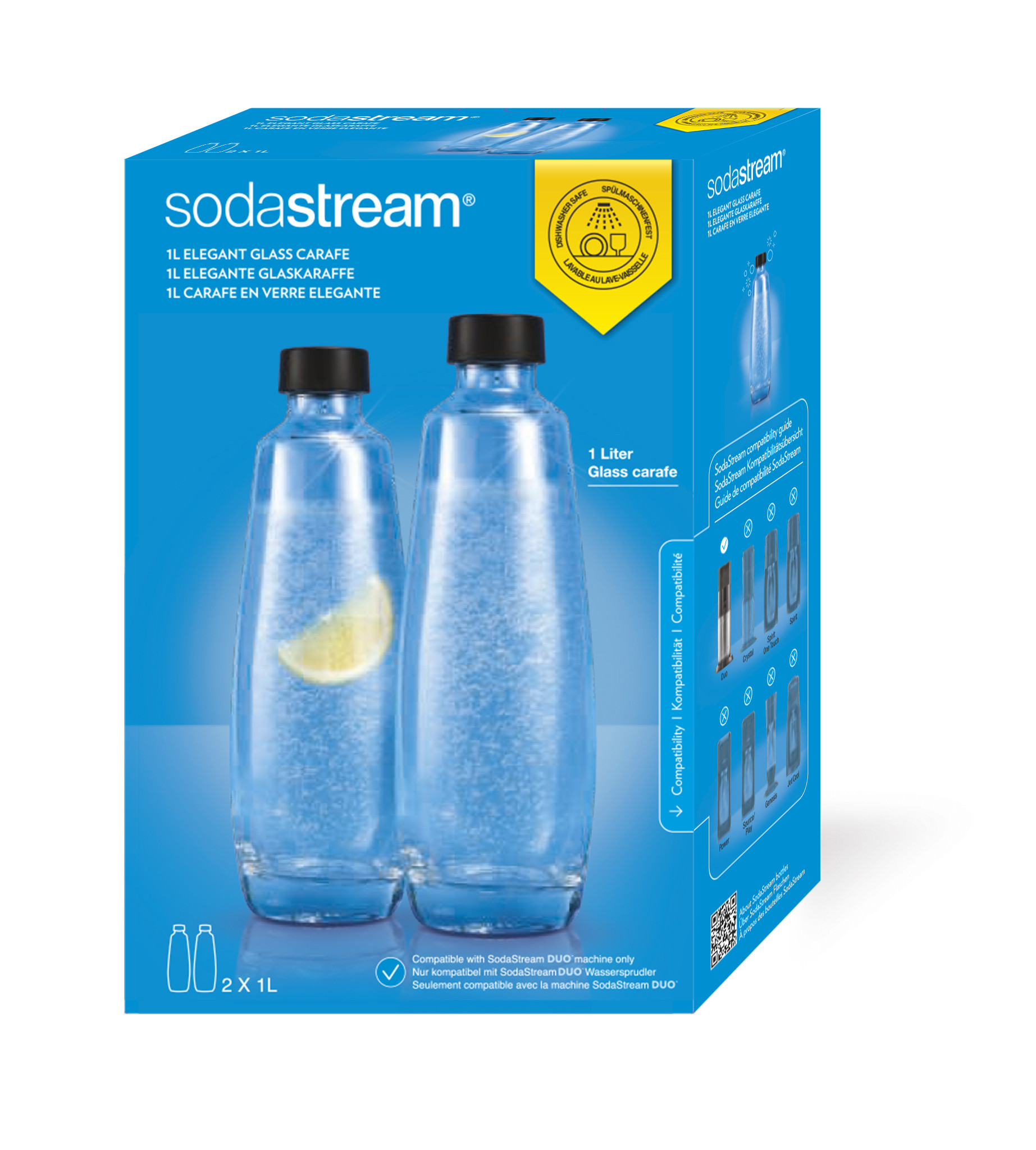 Sodastream 2270179 2 Bottiglie per Gasatore Vetro Trasparente - immagine 2