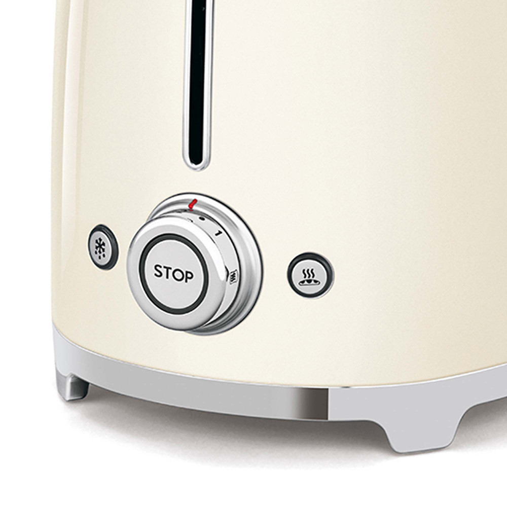 Smeg TSF02CREU Panna Tostapane a 2 Scomparti 4 Fette 1500W Stile Retro - immagine 3