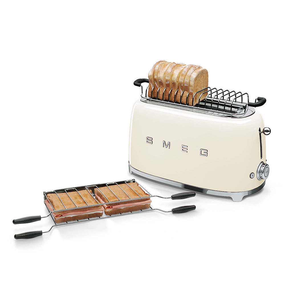 Smeg TSF02CREU Panna Tostapane a 2 Scomparti 4 Fette 1500W Stile Retro - immagine 4