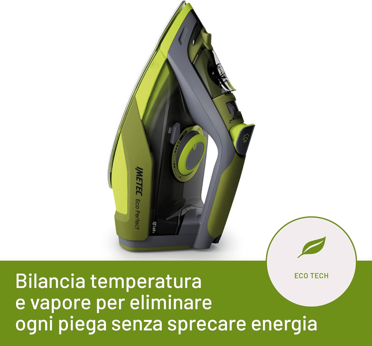 Imetec Eco Perfect Ferro da Stiro a Vapore 2400W con Piastra Pro Ceramic - immagine 3
