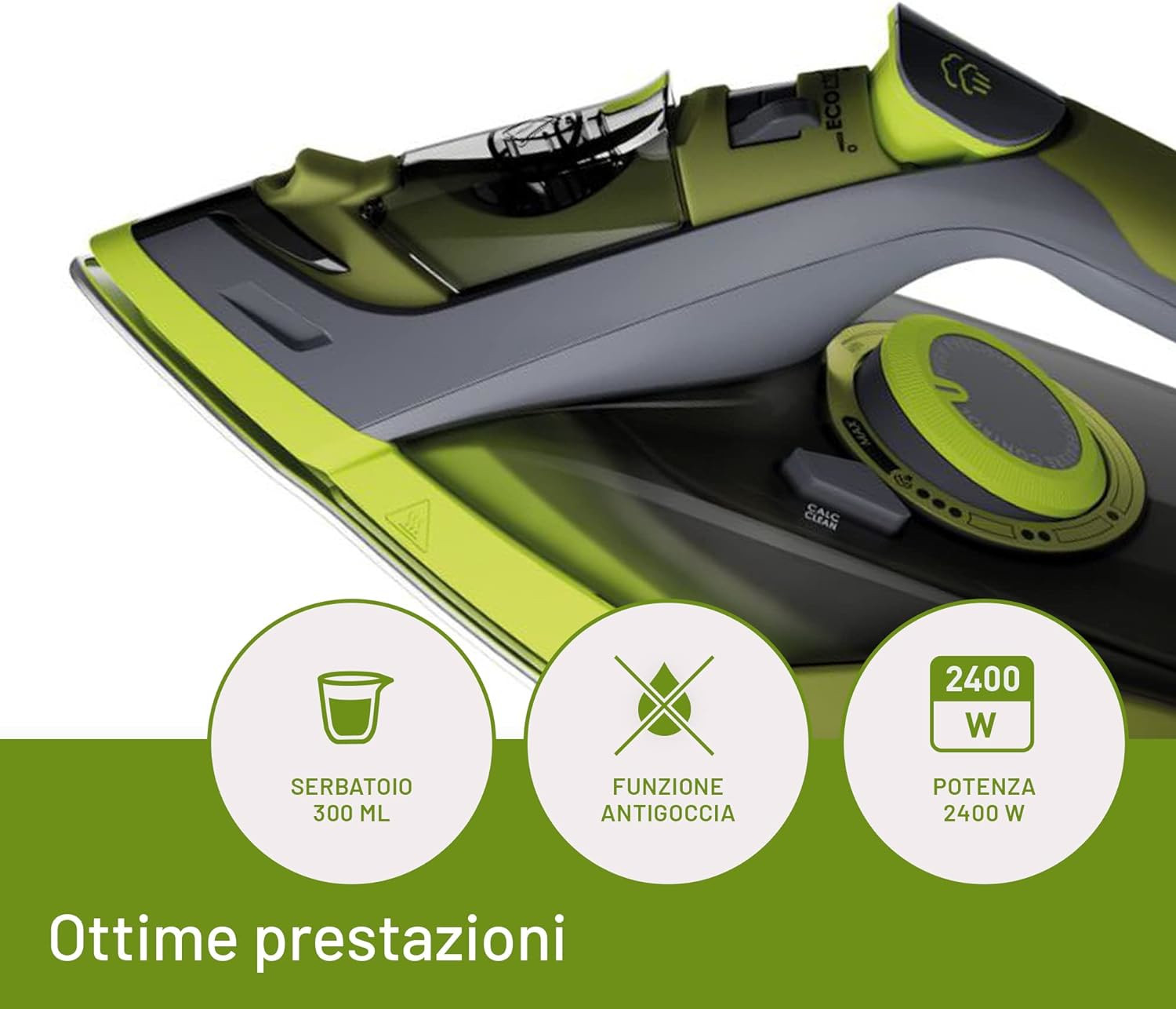 Imetec Eco Perfect Ferro da Stiro a Vapore 2400W con Piastra Pro Ceramic - immagine 6