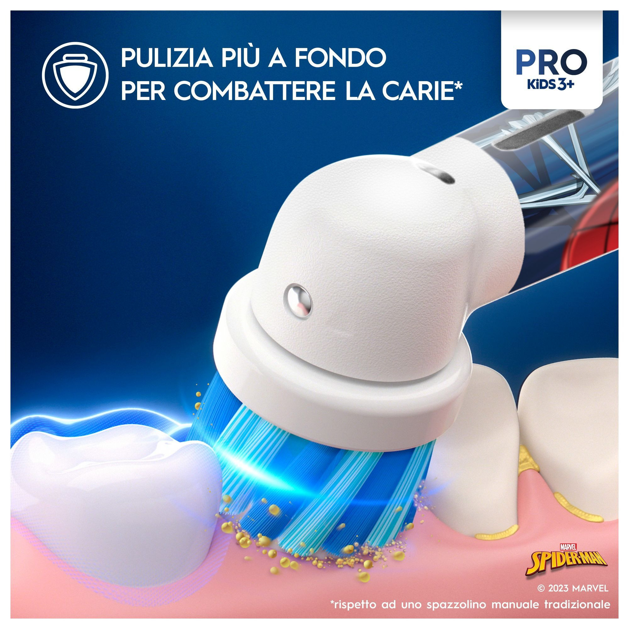 Oral-B Vitality Pro Kids Spider Man Spazzolino Elettrico con 2 Testine - immagine 2
