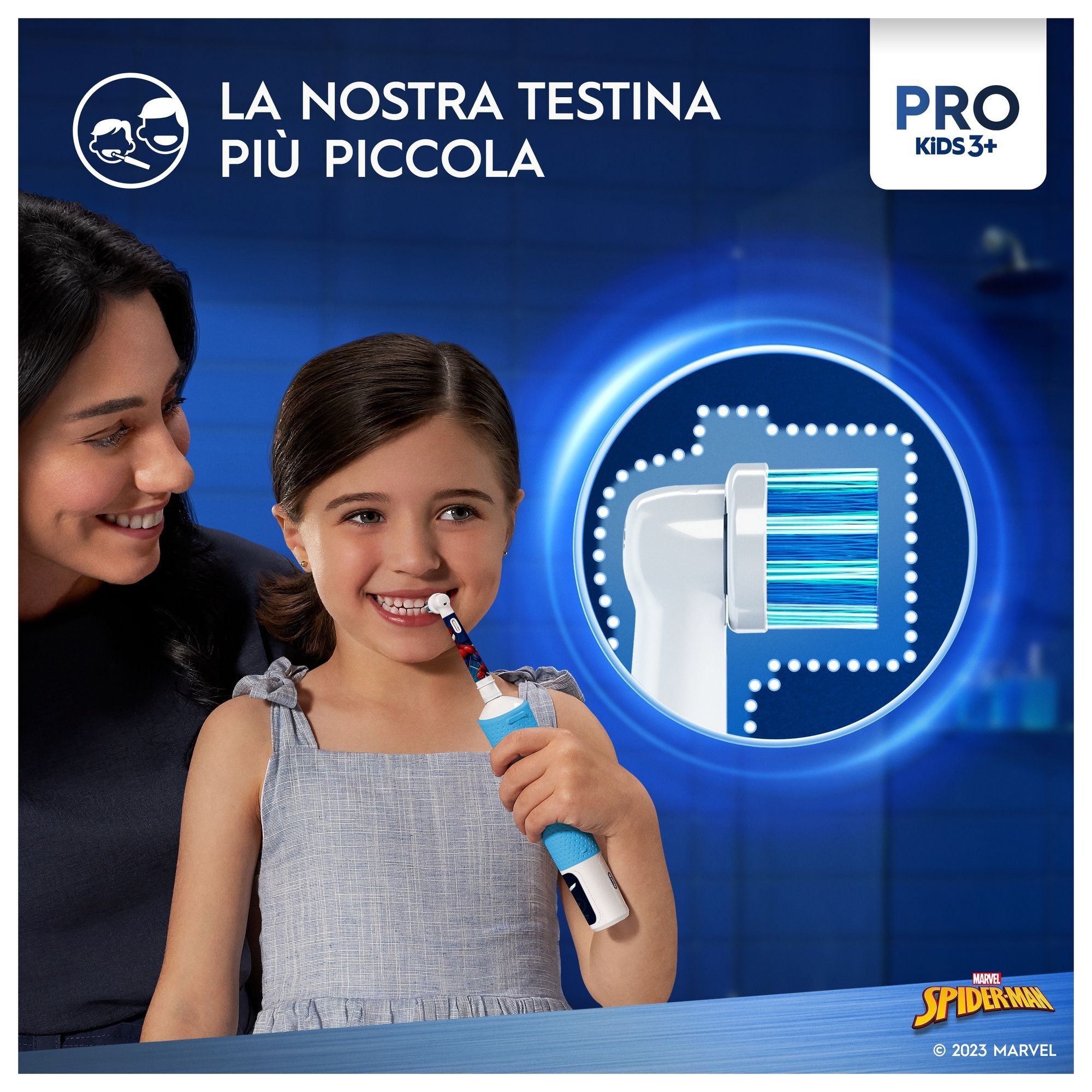Oral-B Vitality Pro Kids Spider Man Spazzolino Elettrico con 2 Testine - immagine 3