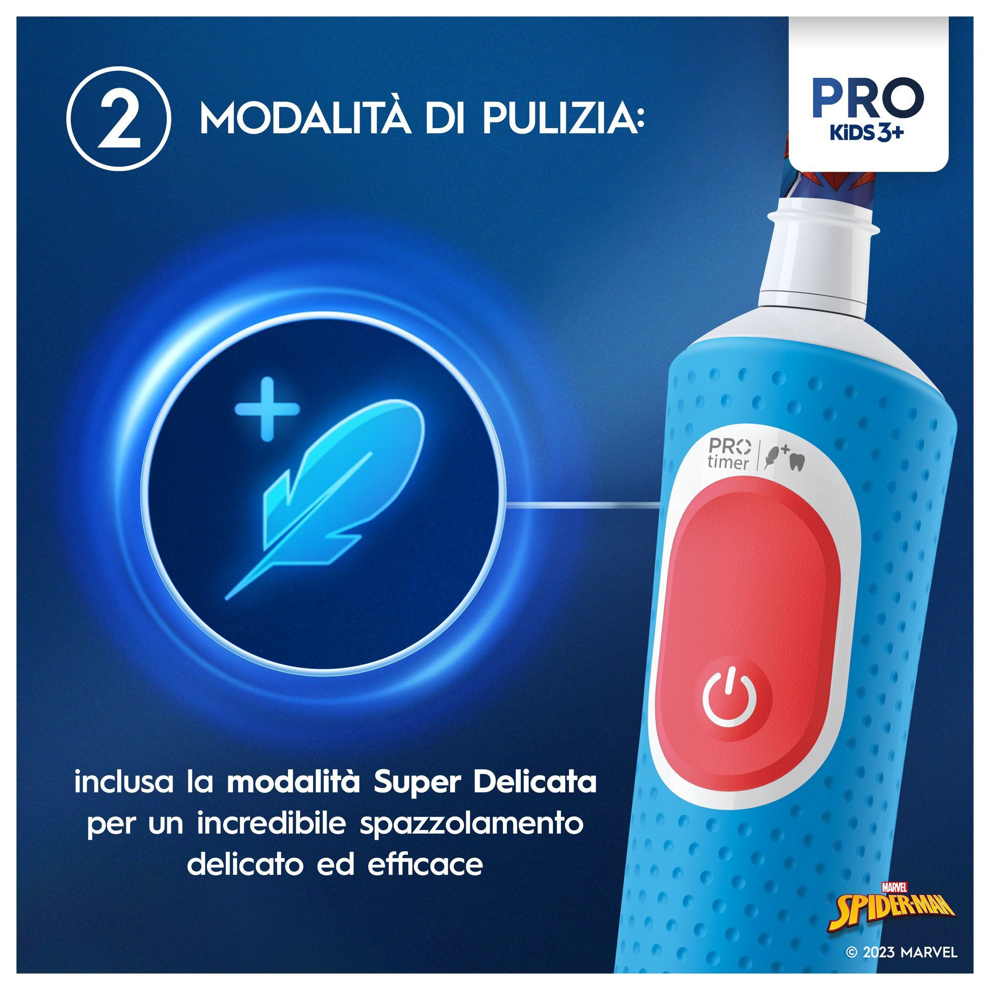 Oral-B Vitality Pro Kids Spider Man Spazzolino Elettrico con 2 Testine - immagine 5