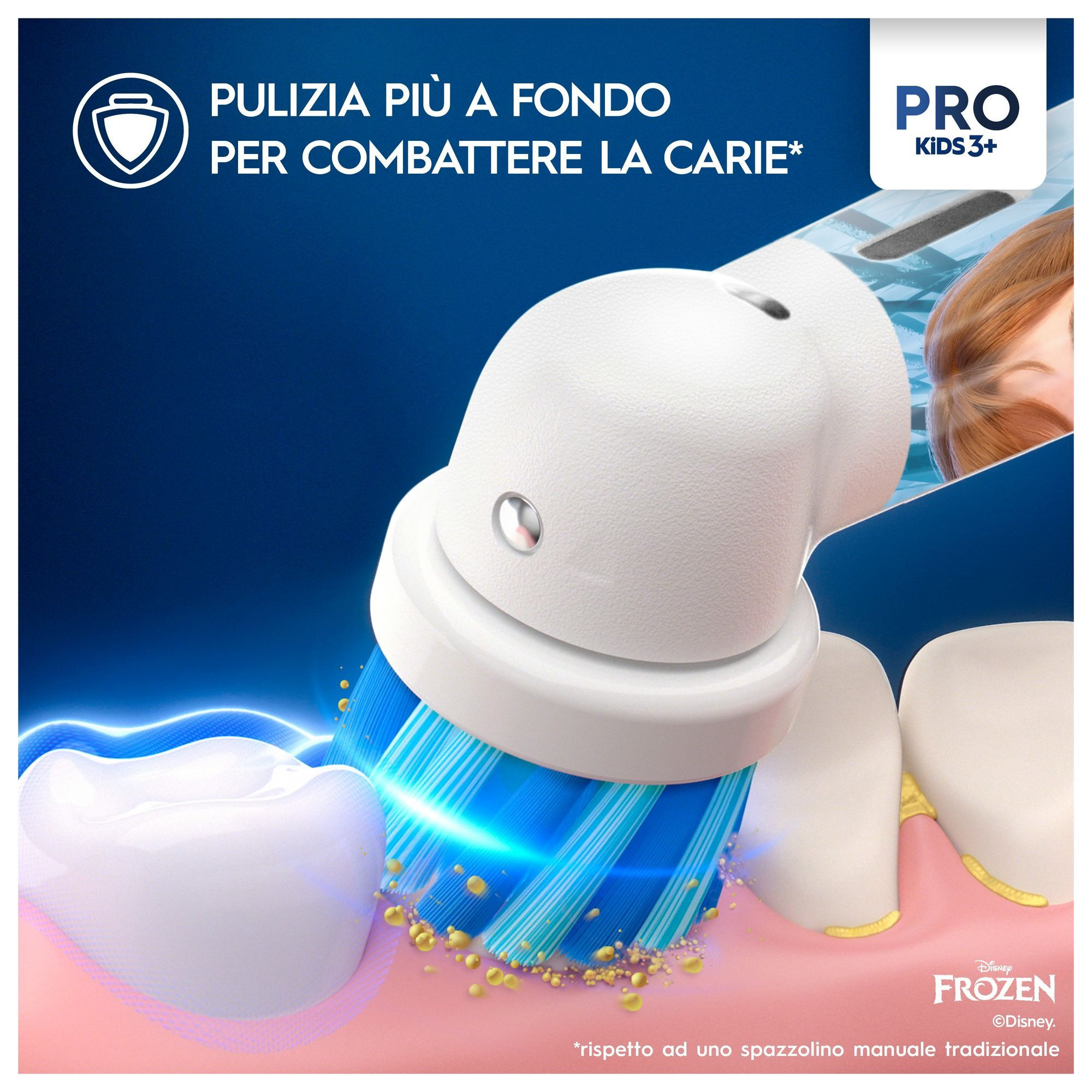 Oral-B Vitality Pro Frozen Spazzolino Elettrico Kids con 2 Testine - immagine 2