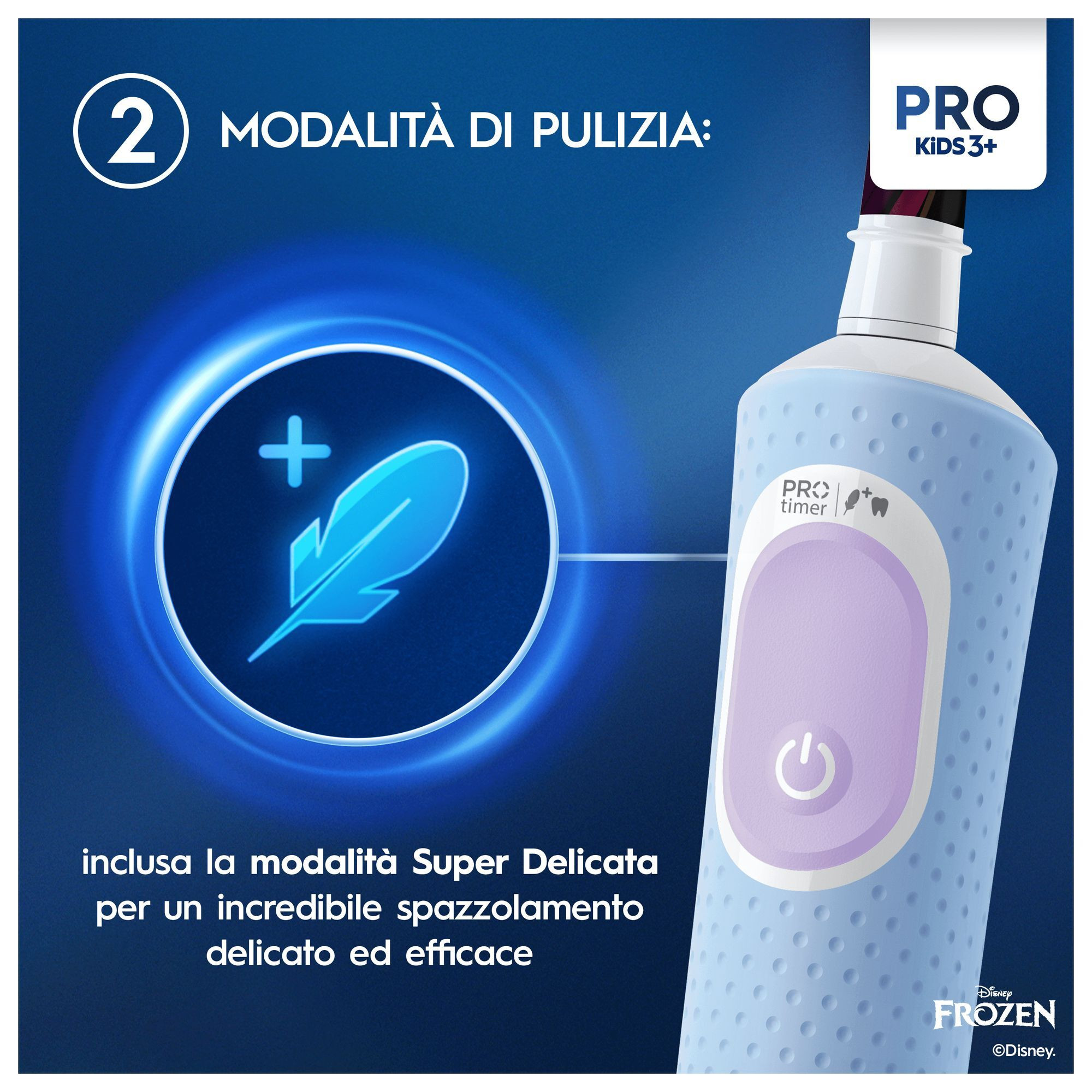 Oral-B Vitality Pro Frozen Spazzolino Elettrico Kids con 2 Testine - immagine 5