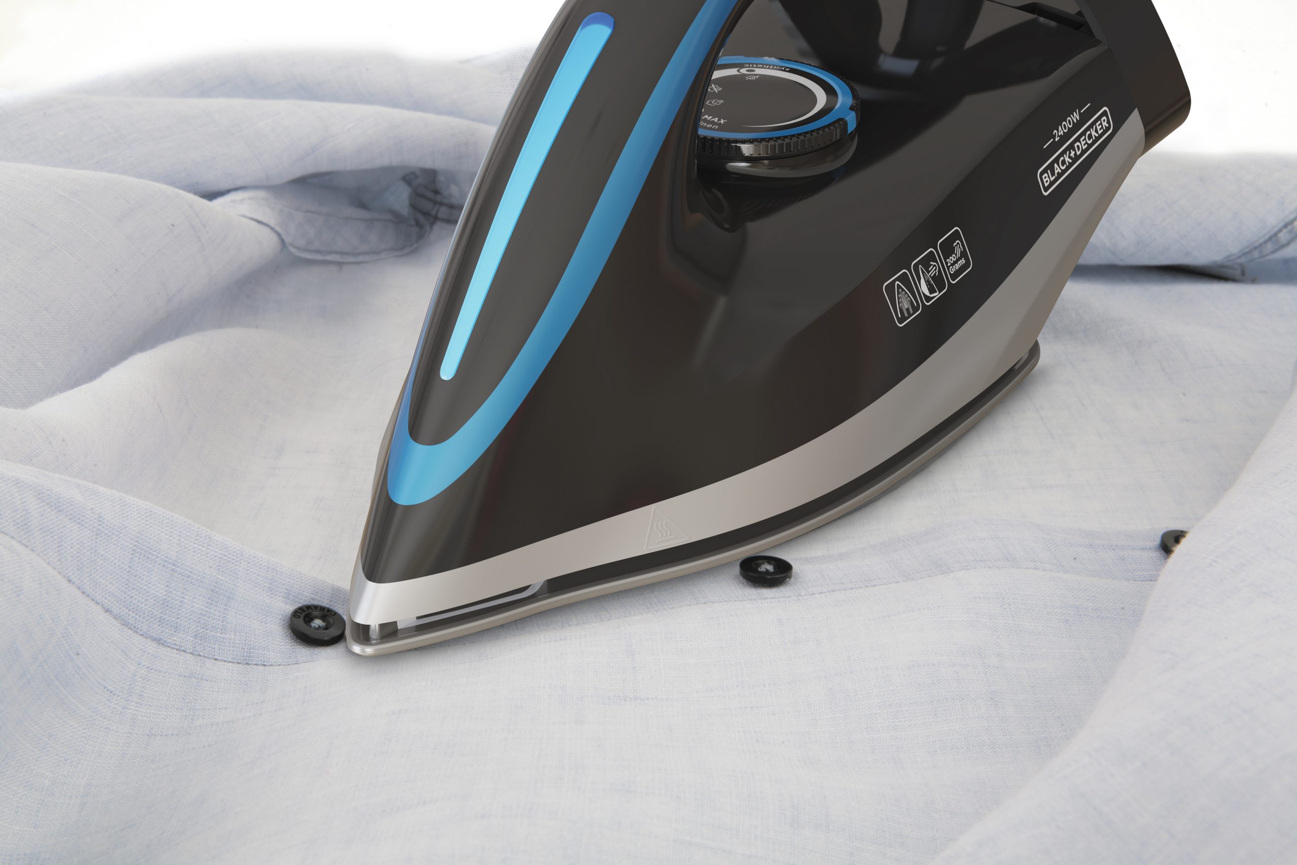 Black Decker BXSS2401E Ferro da Stiro Carica Continua 2200W - immagine 5