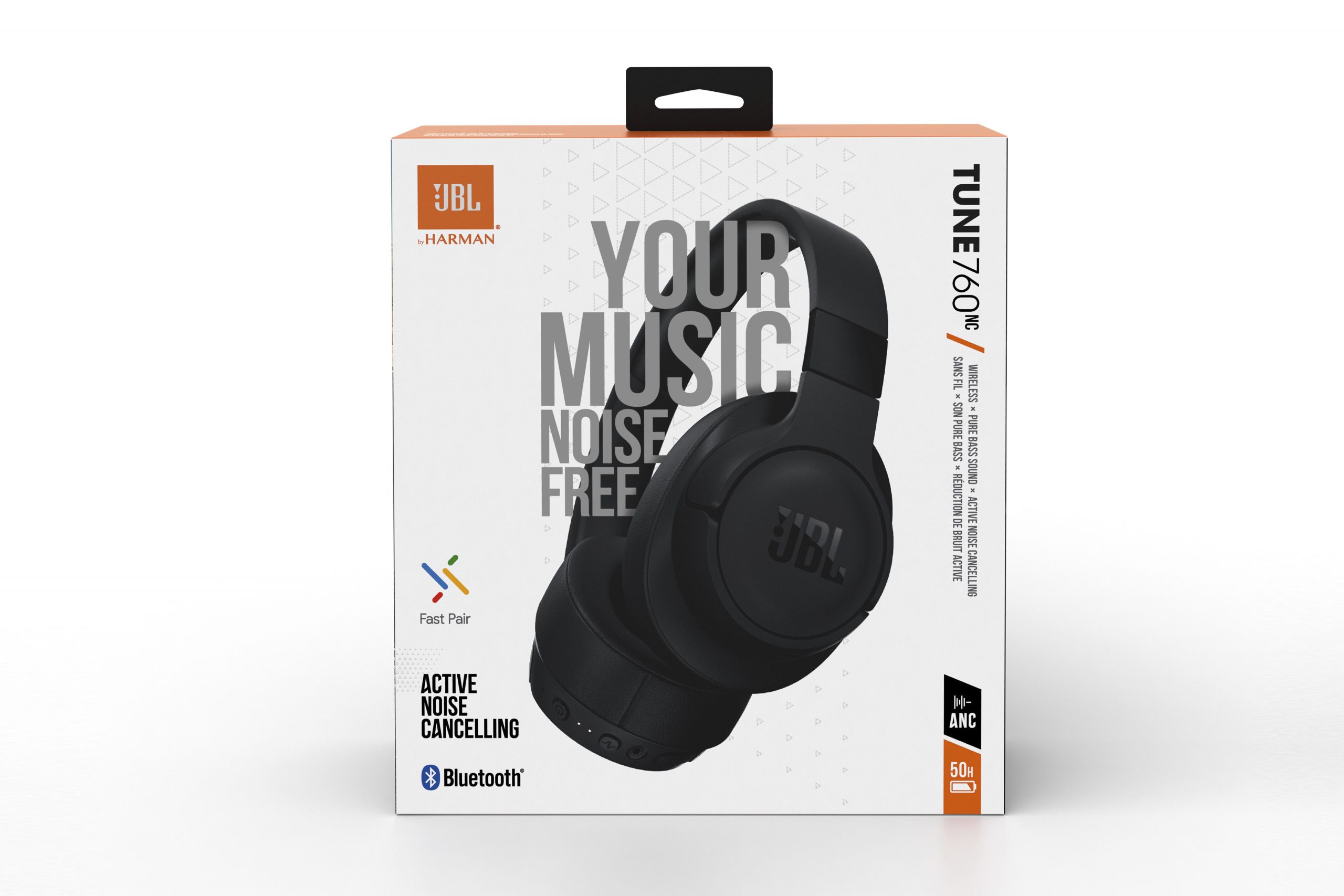 JBL Tune 760NC Black Cuffie Wireless Bluetooth Cancellazione Attiva del Rumore - immagine 6