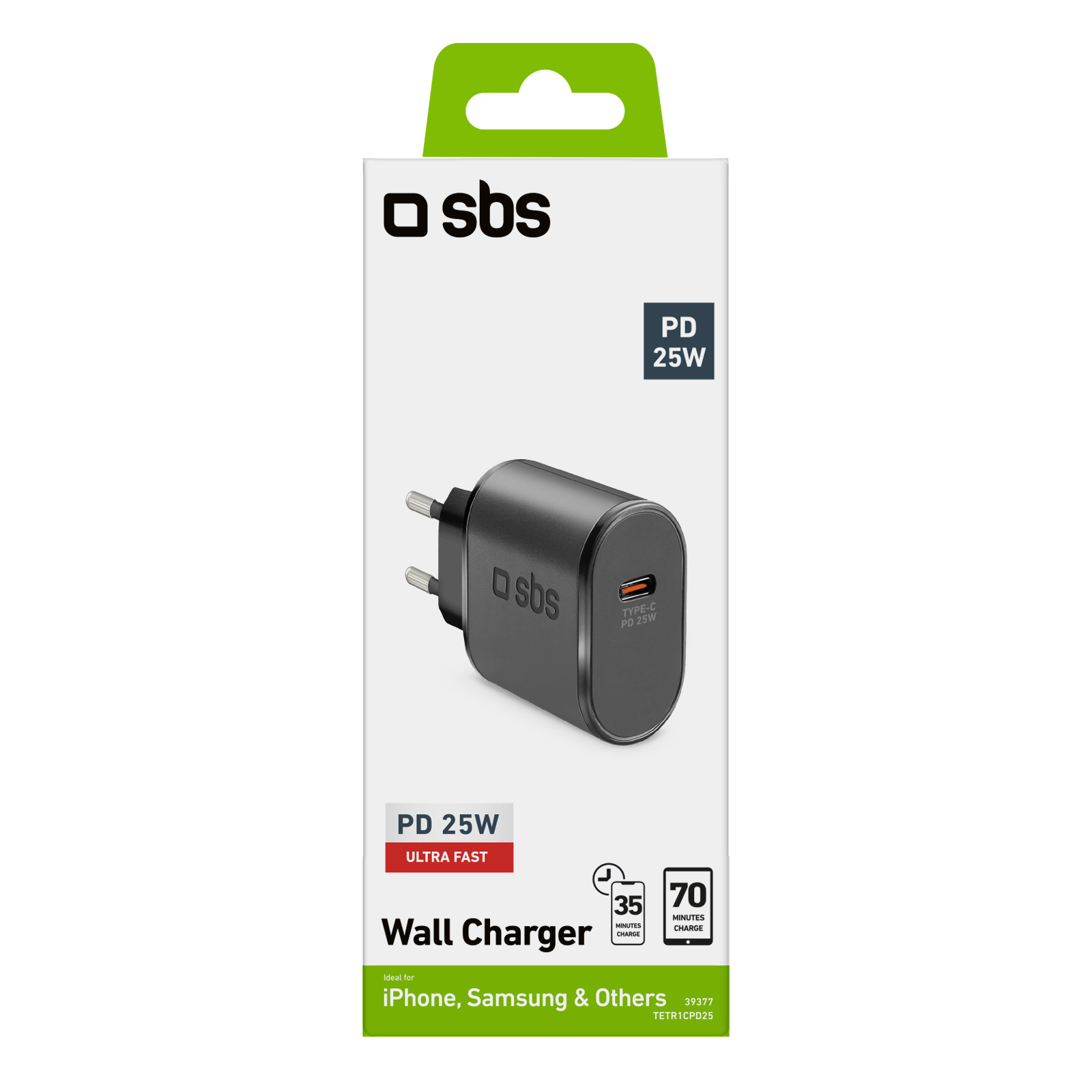 SBS Caricatore 25 Watt Ricarica Ultra Rapida con Porta USB-C - immagine 4