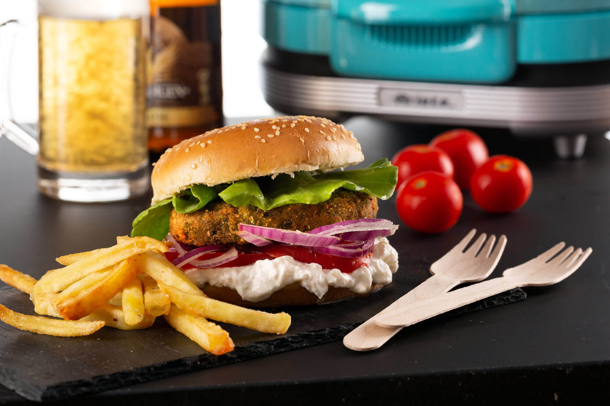 Ariete Hamburger Maker Party Time Celeste Piastra Elettrica 1200W - immagine 3