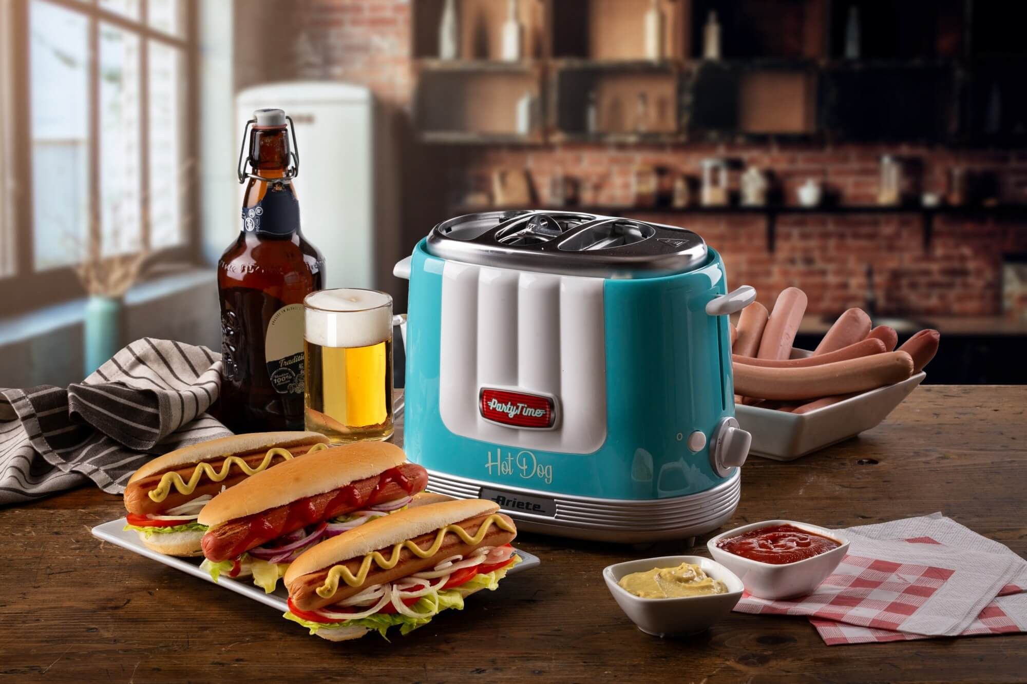 Ariete Hot Dog Maker Party Time Celeste Macchina per Hot Dog - immagine 4