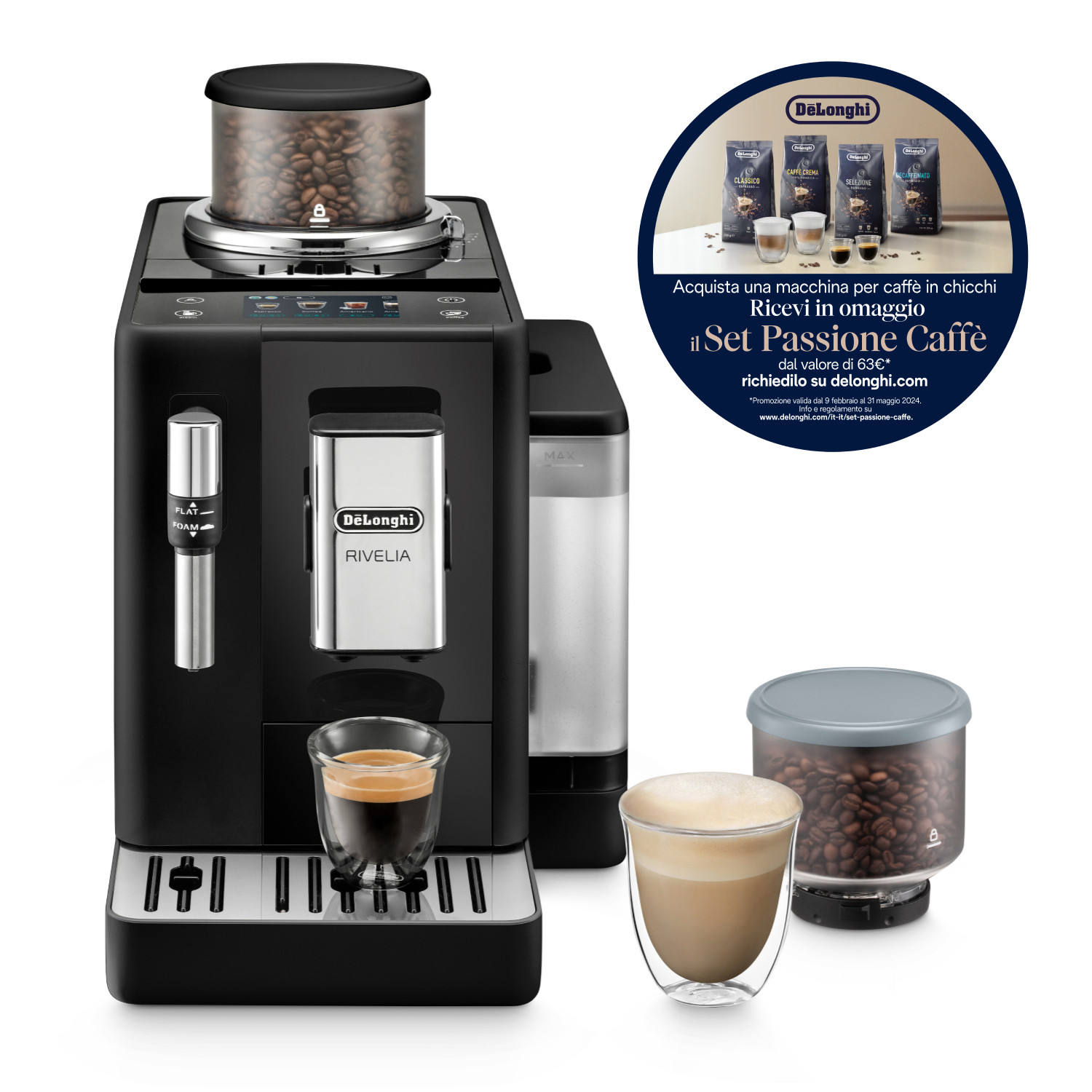 De Longhi Rivelia EXAM44035B Nero Onice Macchina Caffe Automatica - immagine 2