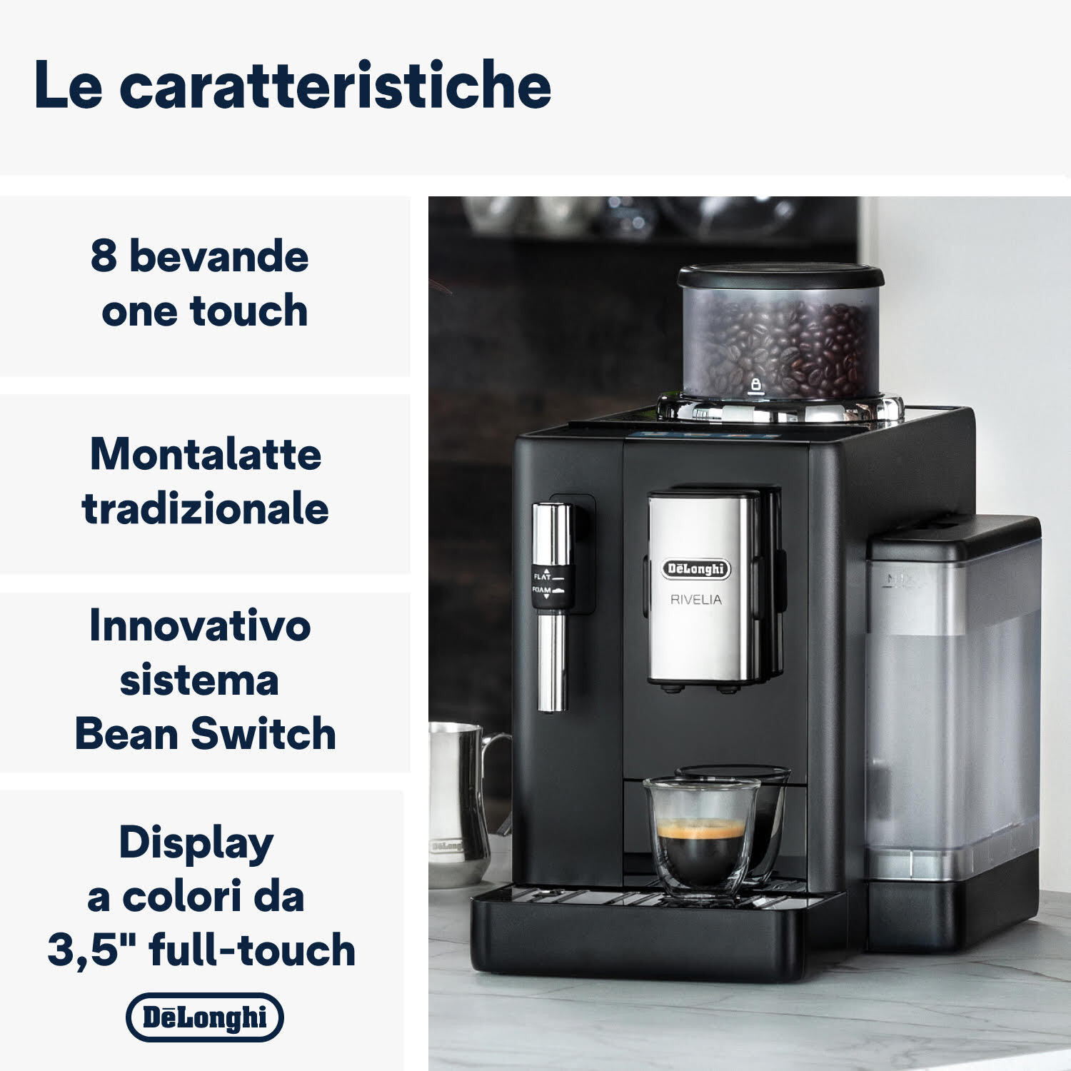 De Longhi Rivelia EXAM44035B Nero Onice Macchina Caffe Automatica - immagine 3