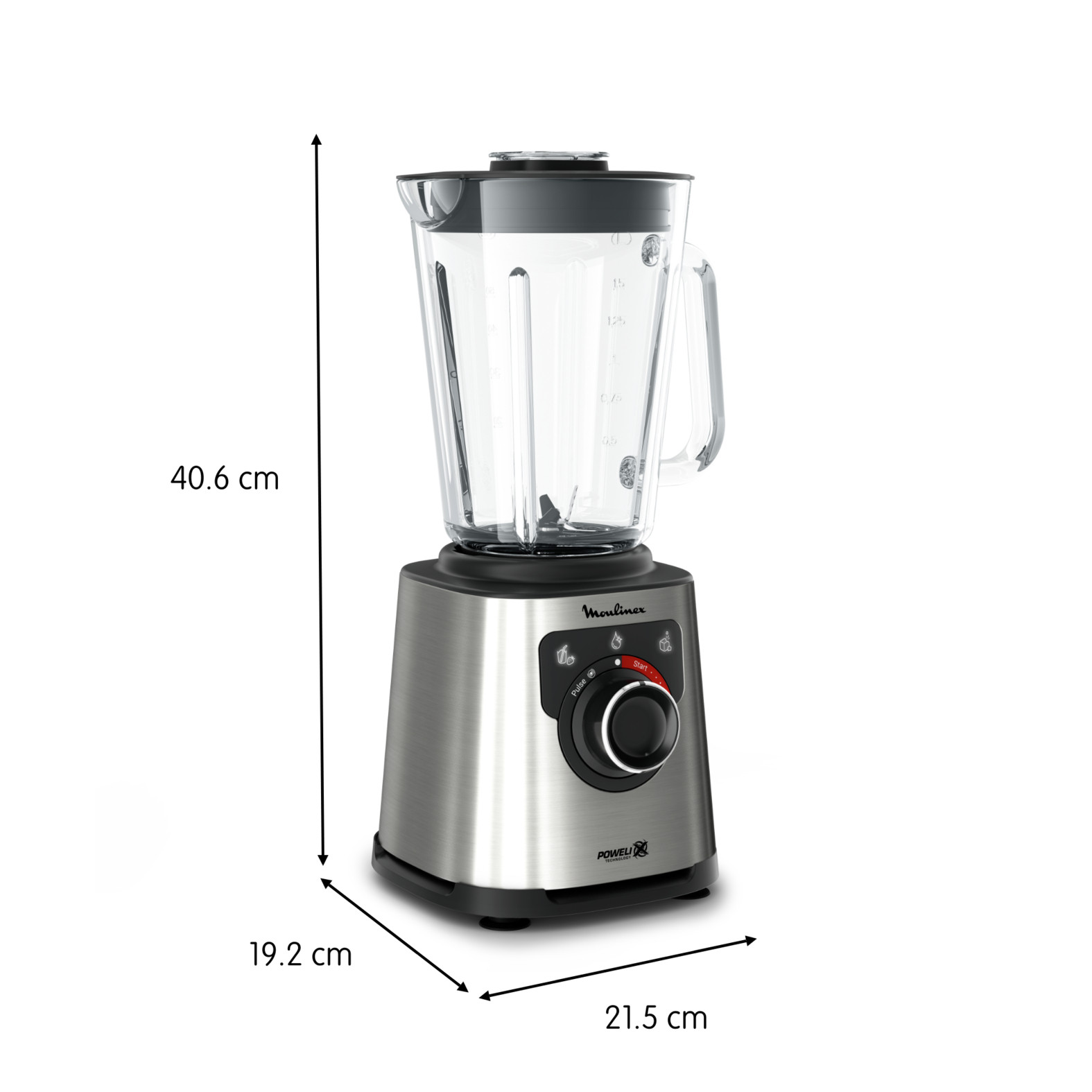 Moulinex PerfectMix Plus LM871D Frullatore 1200W con Bicchiere da 2 Litri - immagine 6