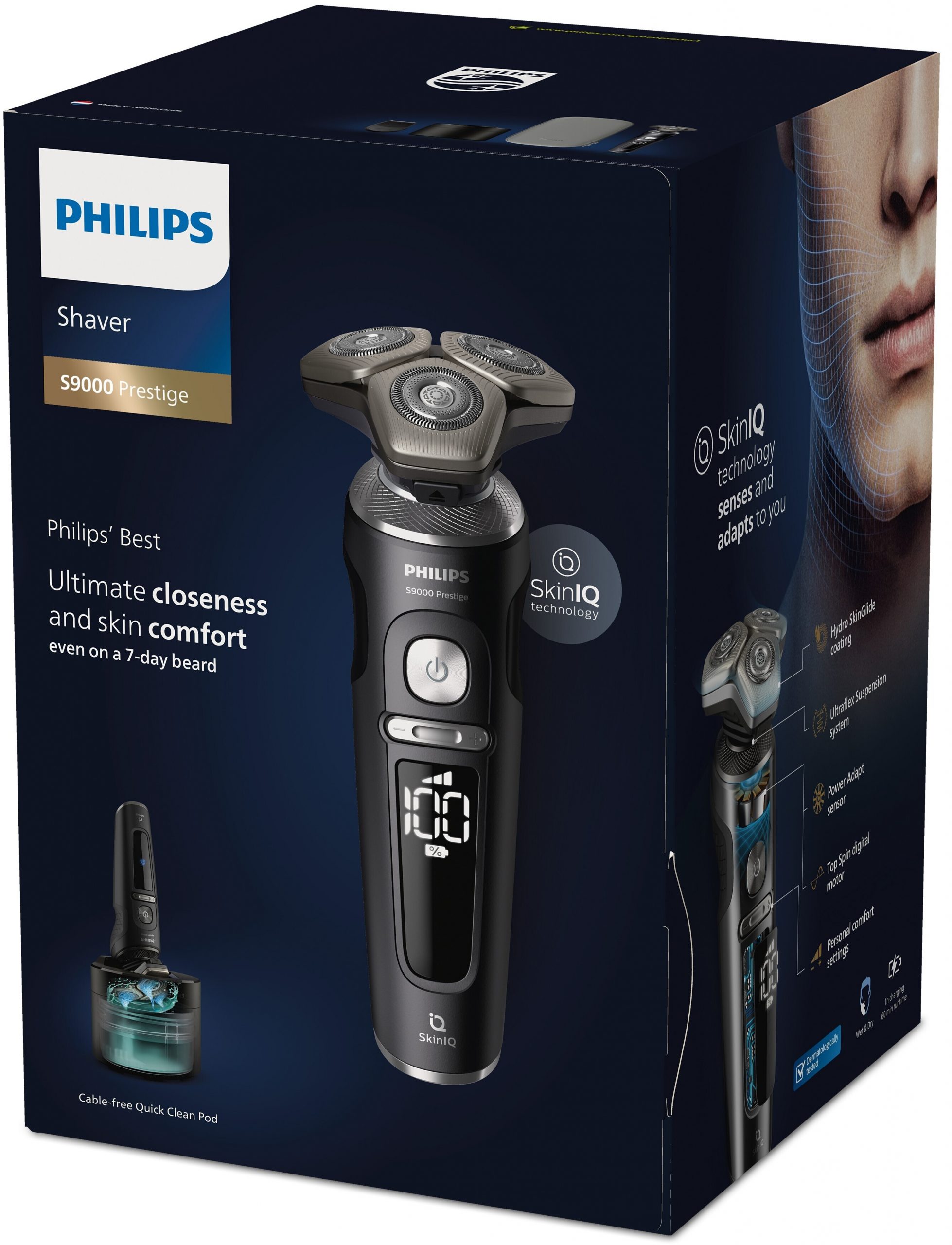 Philips SP9840 Rasoio Ricaricabile Wet Dry con Quick Clean Pod - immagine 6