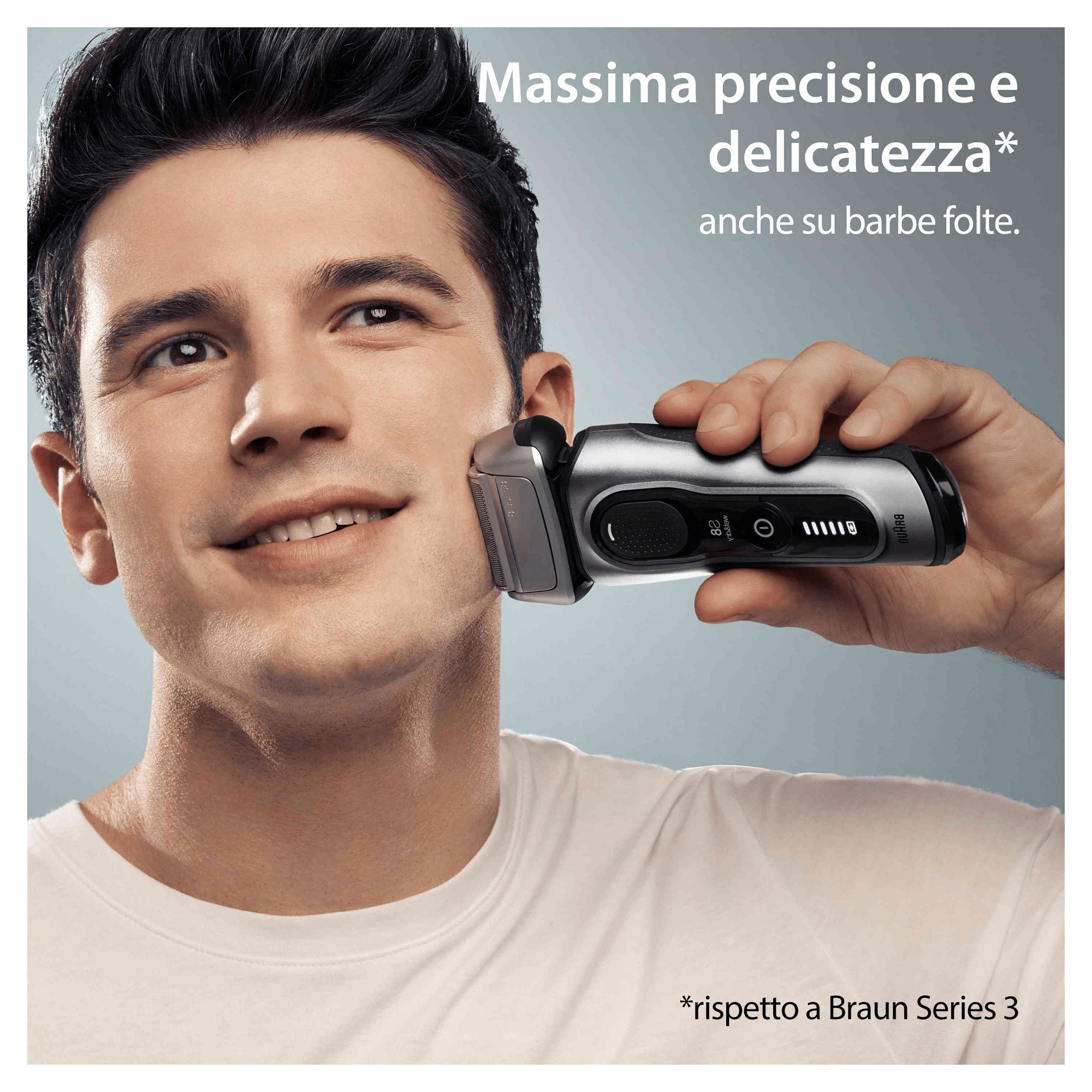 Braun Serie 8 8517S Rasoio Ricaricabile Wet Dry con Base di Ricarica - immagine 5