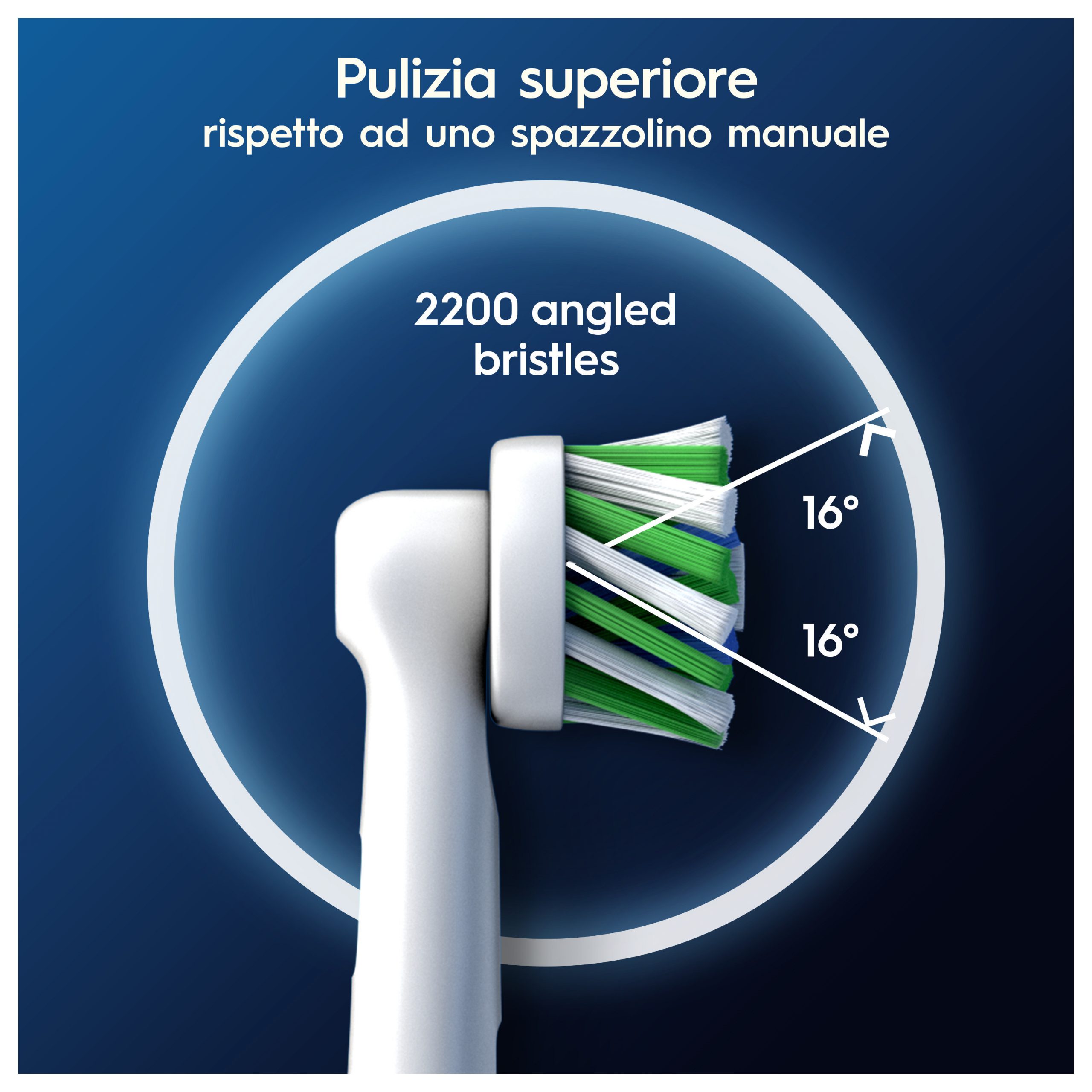 Oral-B EB50RX Testina di Ricambio Cross Action Bianca 3 Pezzi - immagine 2