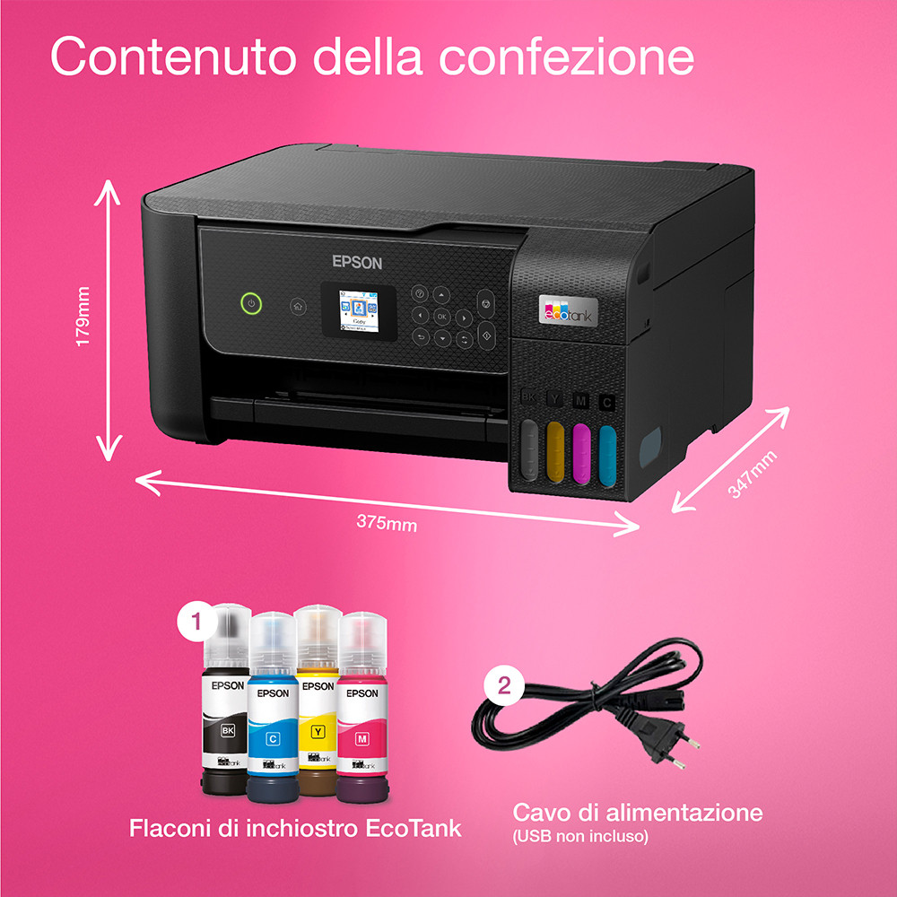 Epson ET-2870 Stampante Multifunzione Inkjet Wi-Fi con 4 Serbatoi Inchiostro - immagine 4