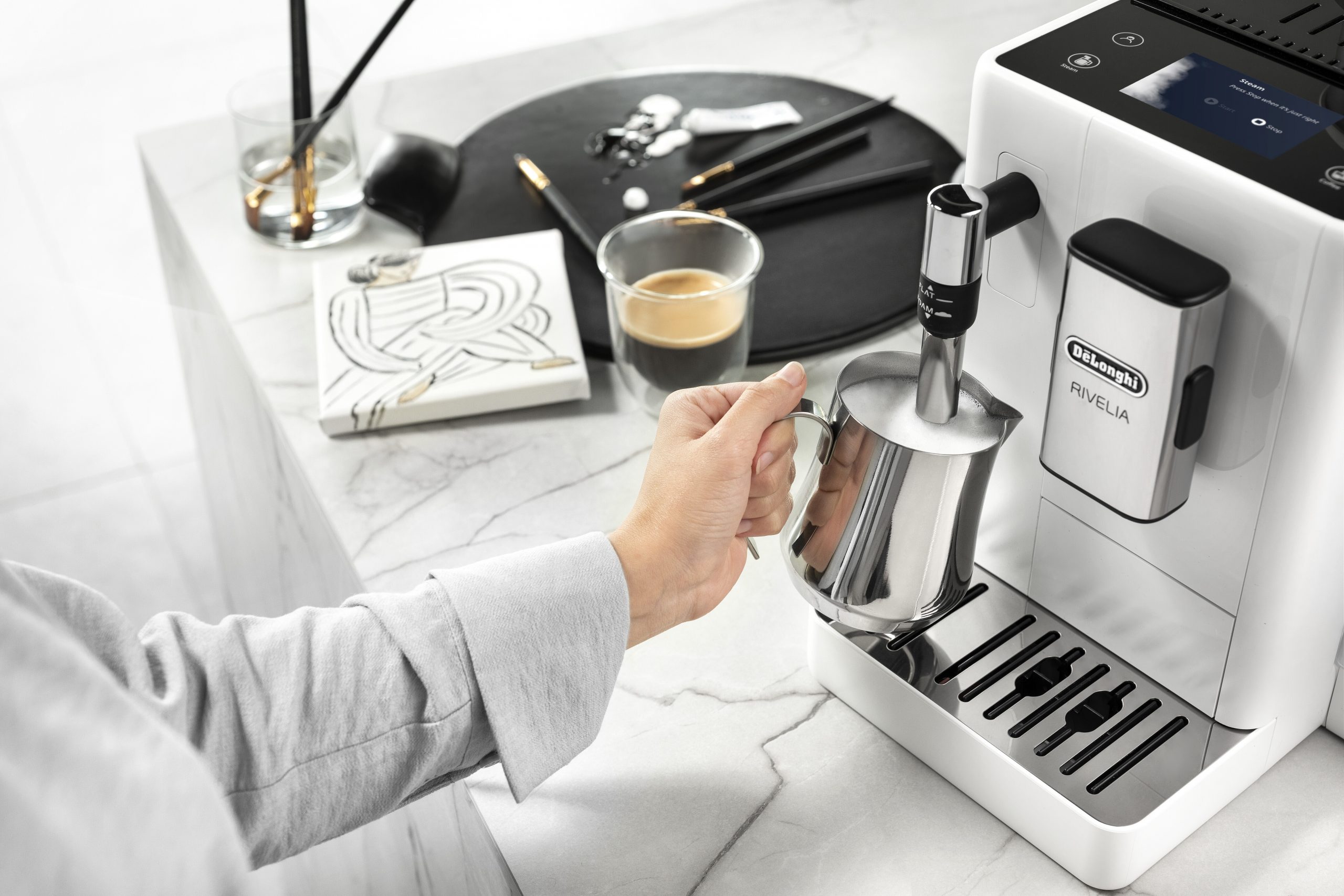 De Longhi Rivelia EXAM44035W Arctic White Macchina Caffe Automatica - immagine 5