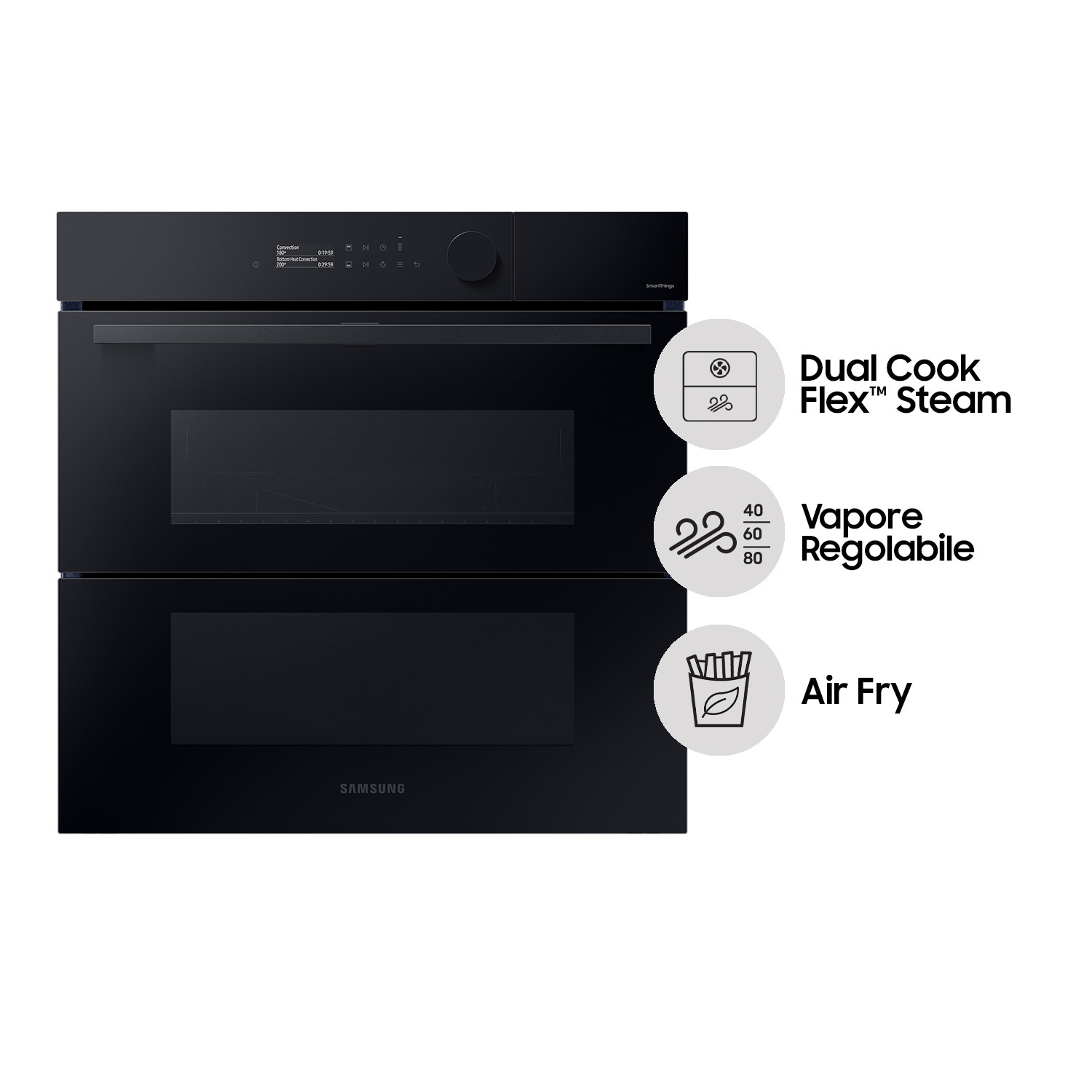 Samsung NV7B5760WBKU5 Samsung Dual Cook Flex Steam Serie5 Forno a Vapore Wi-Fi - immagine 4