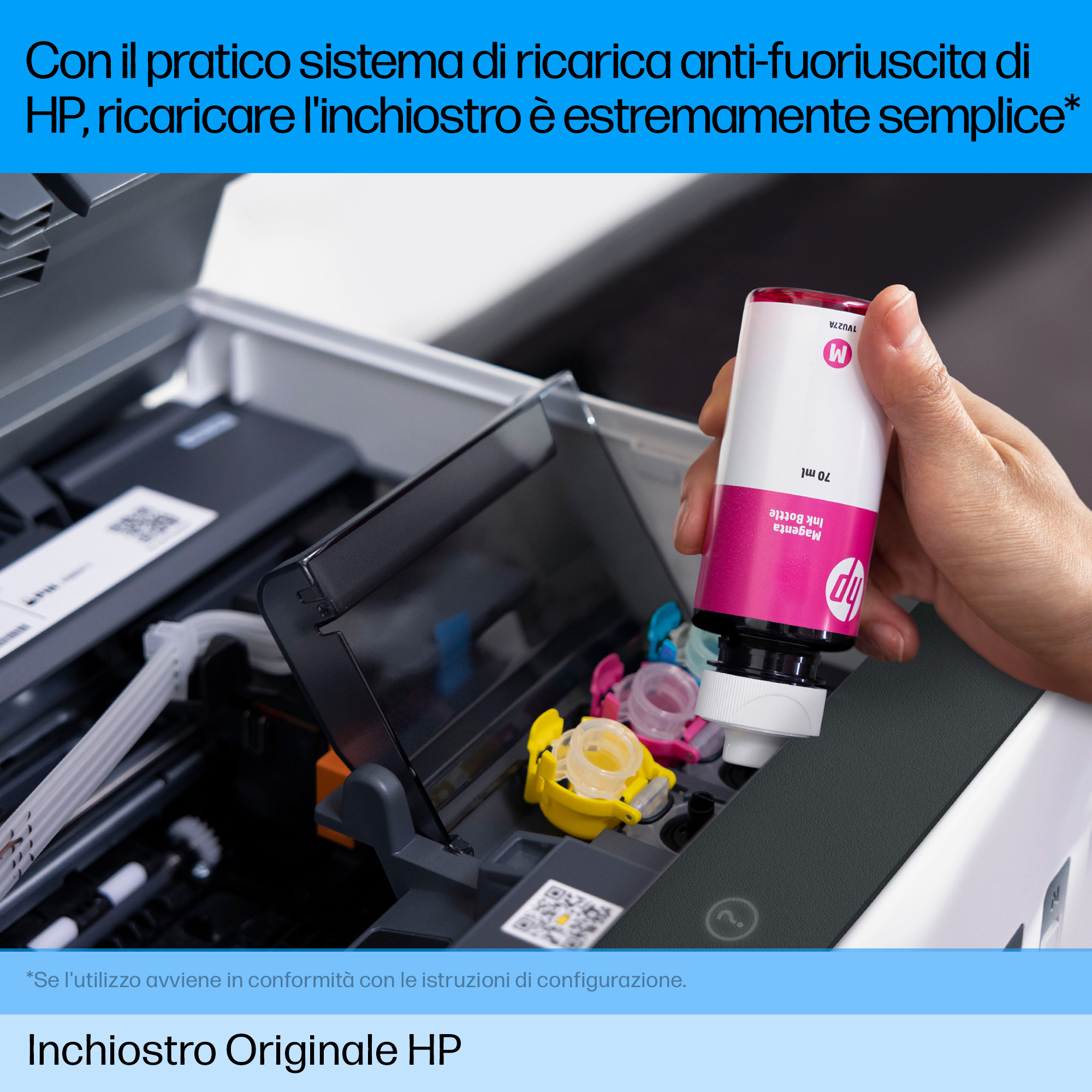 HP 31 Ciano Flacone di Inchiostro Originale 70ML - immagine 5