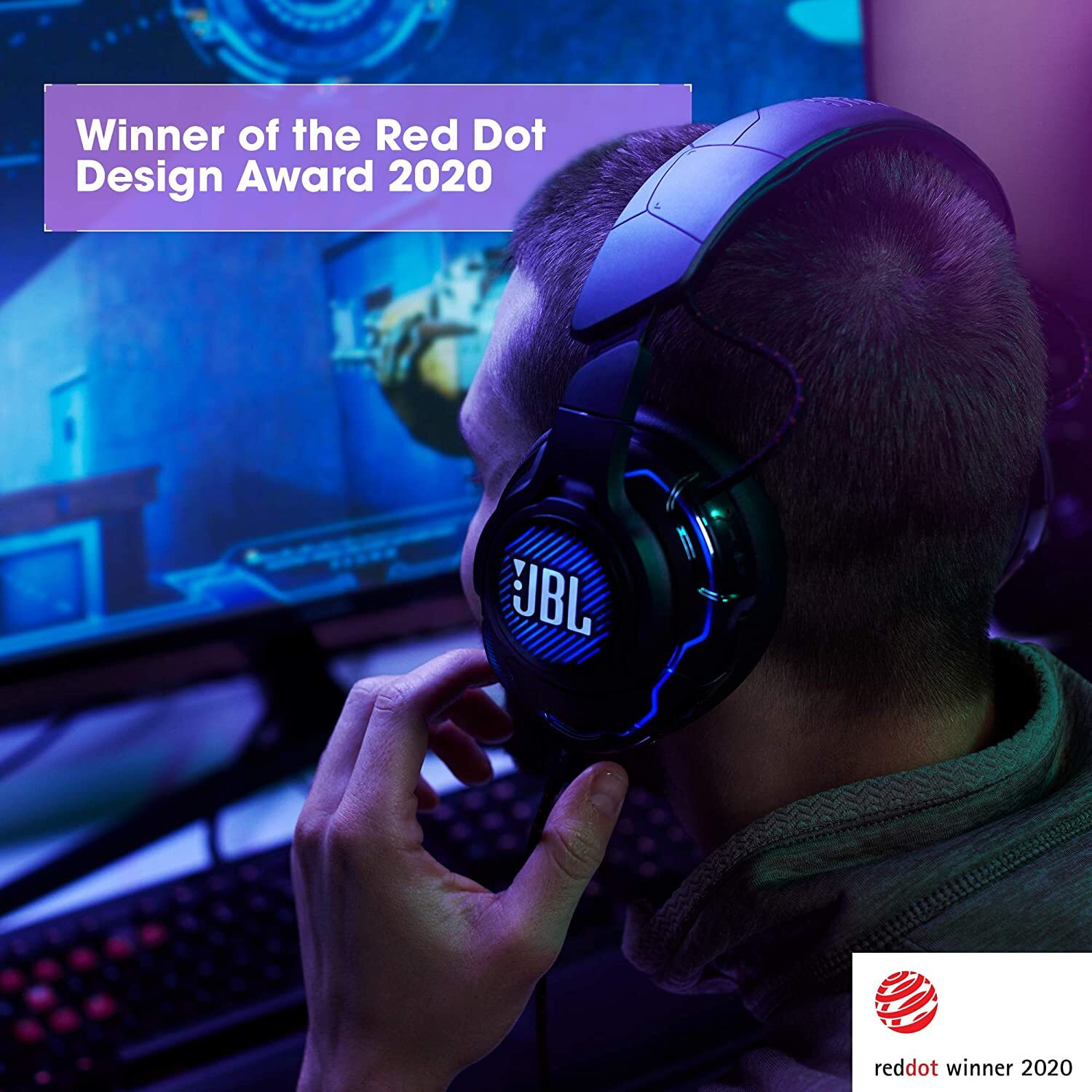 JBL Quantum One Cuffie Gaming con Illuminazione RGB - immagine 3