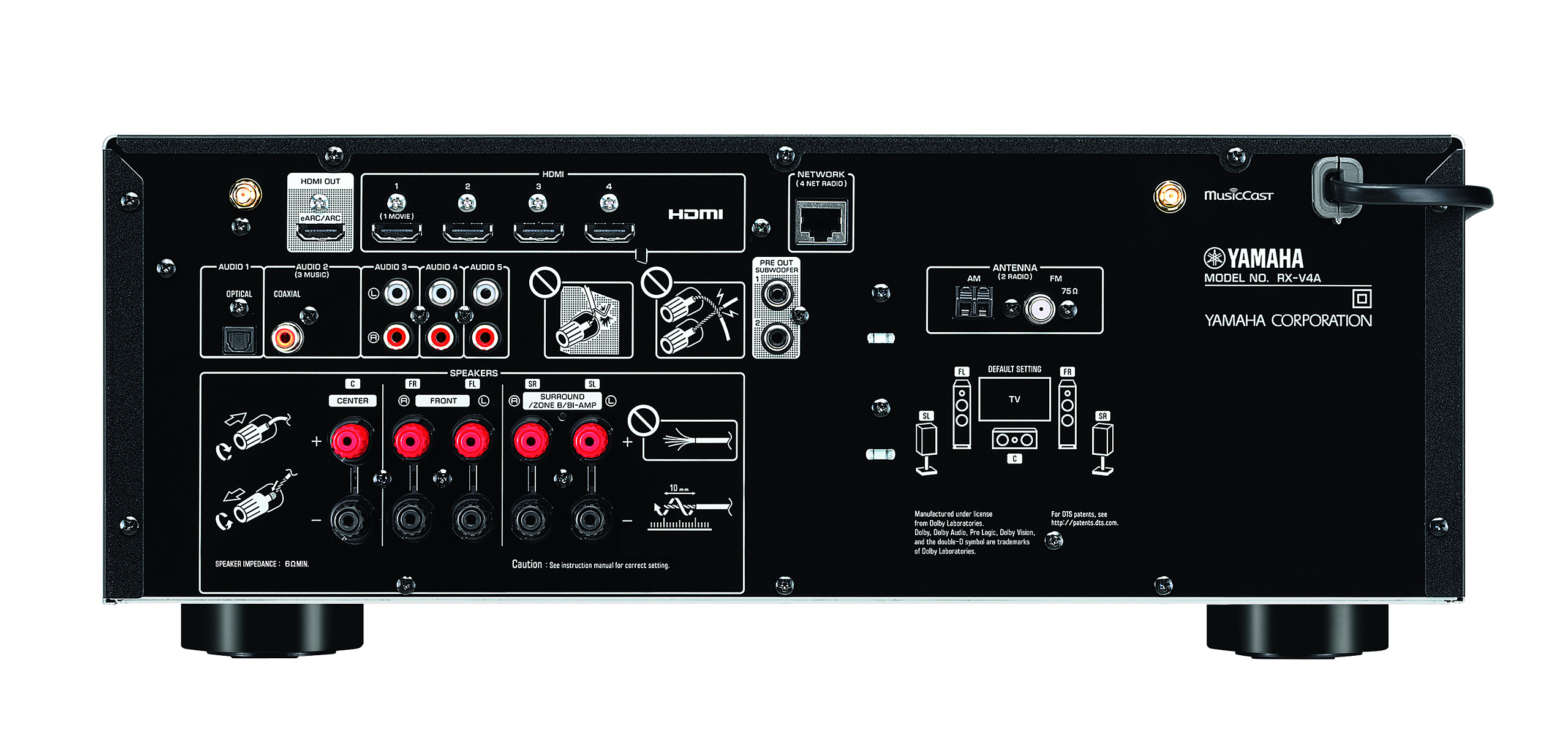 Yamaha YHT4960 Kit Home Theatre con Diffusori e Subwoofer 7.2 Canali 160W - immagine 3