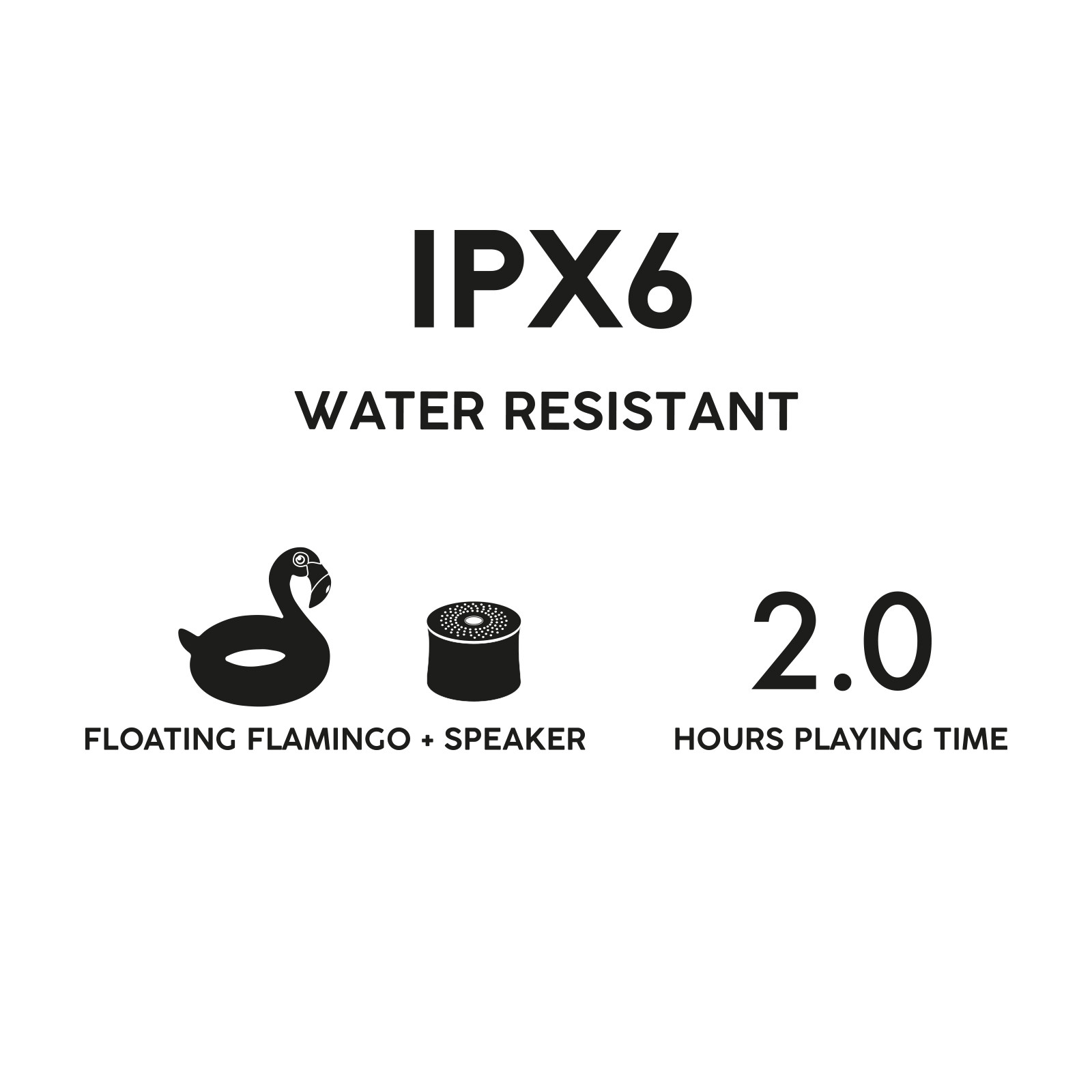 SBS TESPEAKFLOATFLAM Flamingo Speaker Wireless 3 Watt IPX6 con Gonfiabile - immagine 3