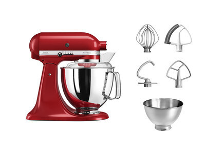 KitchenAid 5KSM175PSEER Rosso Impastatore 300W 4.8LT 2 Ciotole in Acciaio Inox - immagine 4