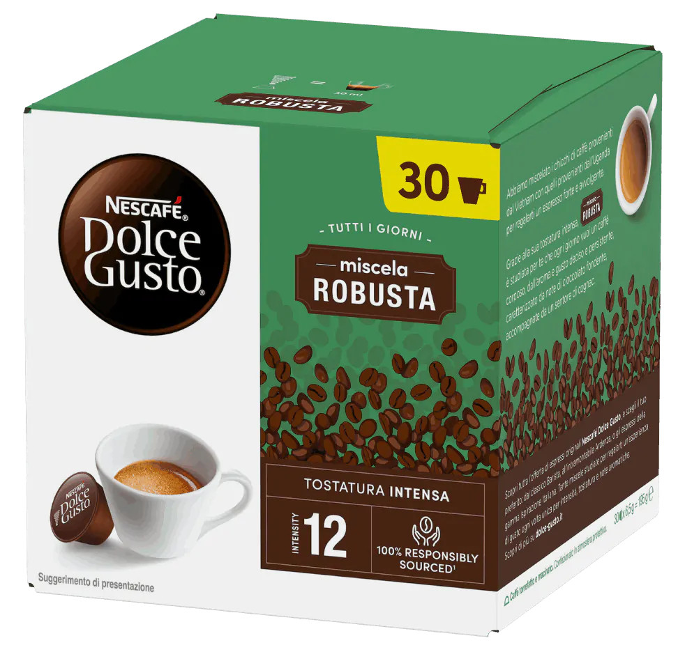 Nescafe Confezione 30 Capsule Caffe Miscela Robusta Compatibili Dolce Gusto - immagine 2
