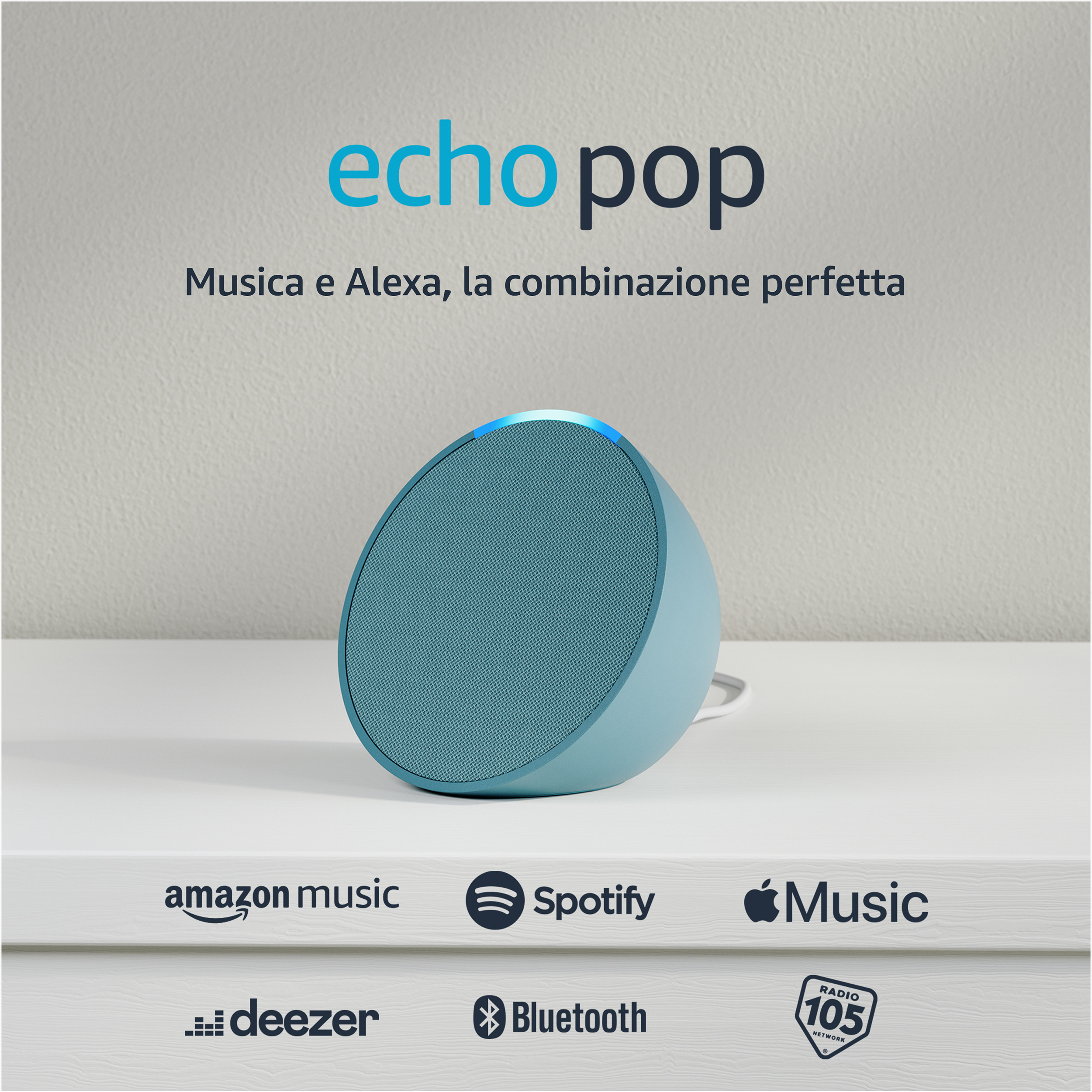 Echo Pop Green Altoparlante Smart con Alexa Wi-Fi Bluetooth - immagine 2