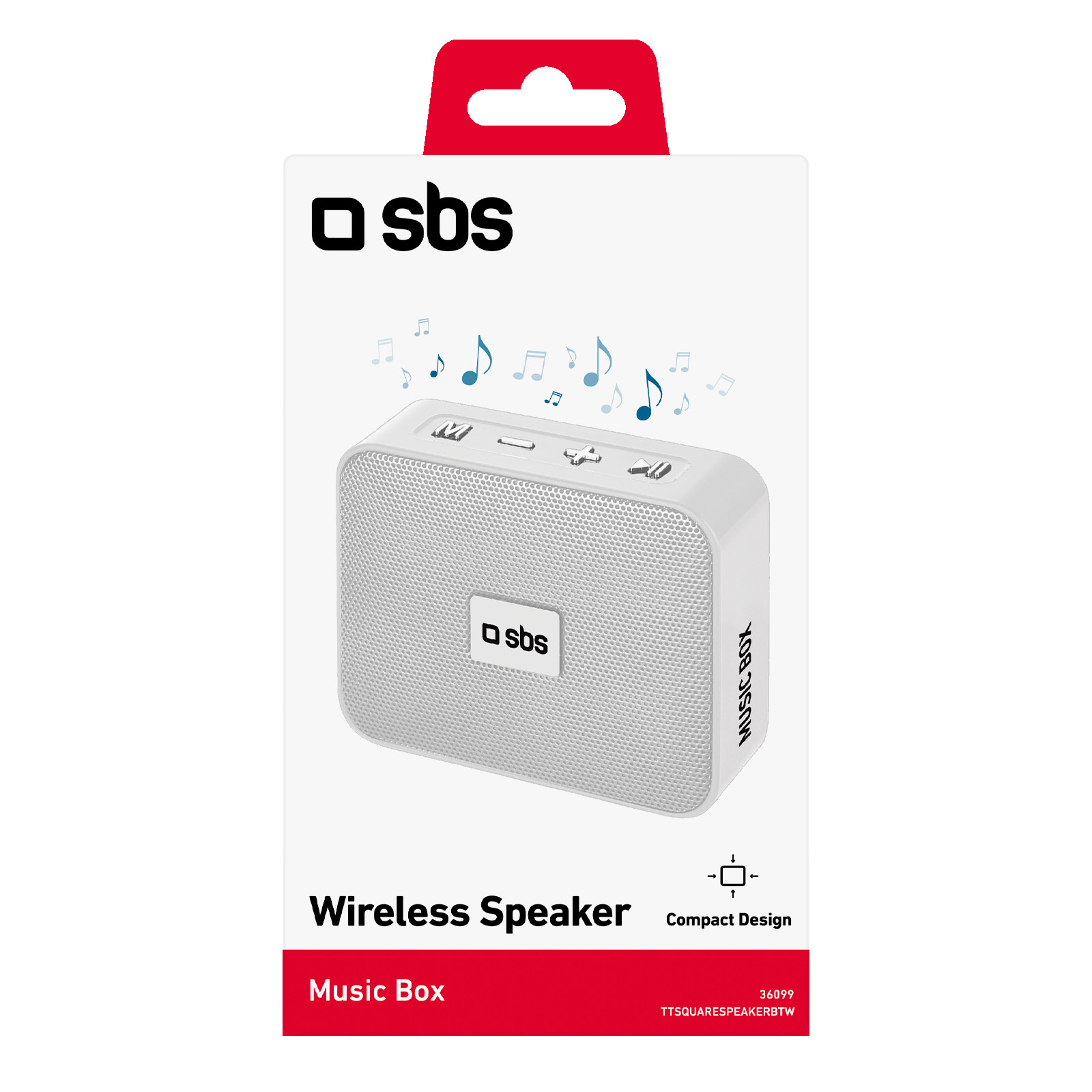SBS Music Box Bianco Mini Speaker Bluetooth Ricaricabile - immagine 2
