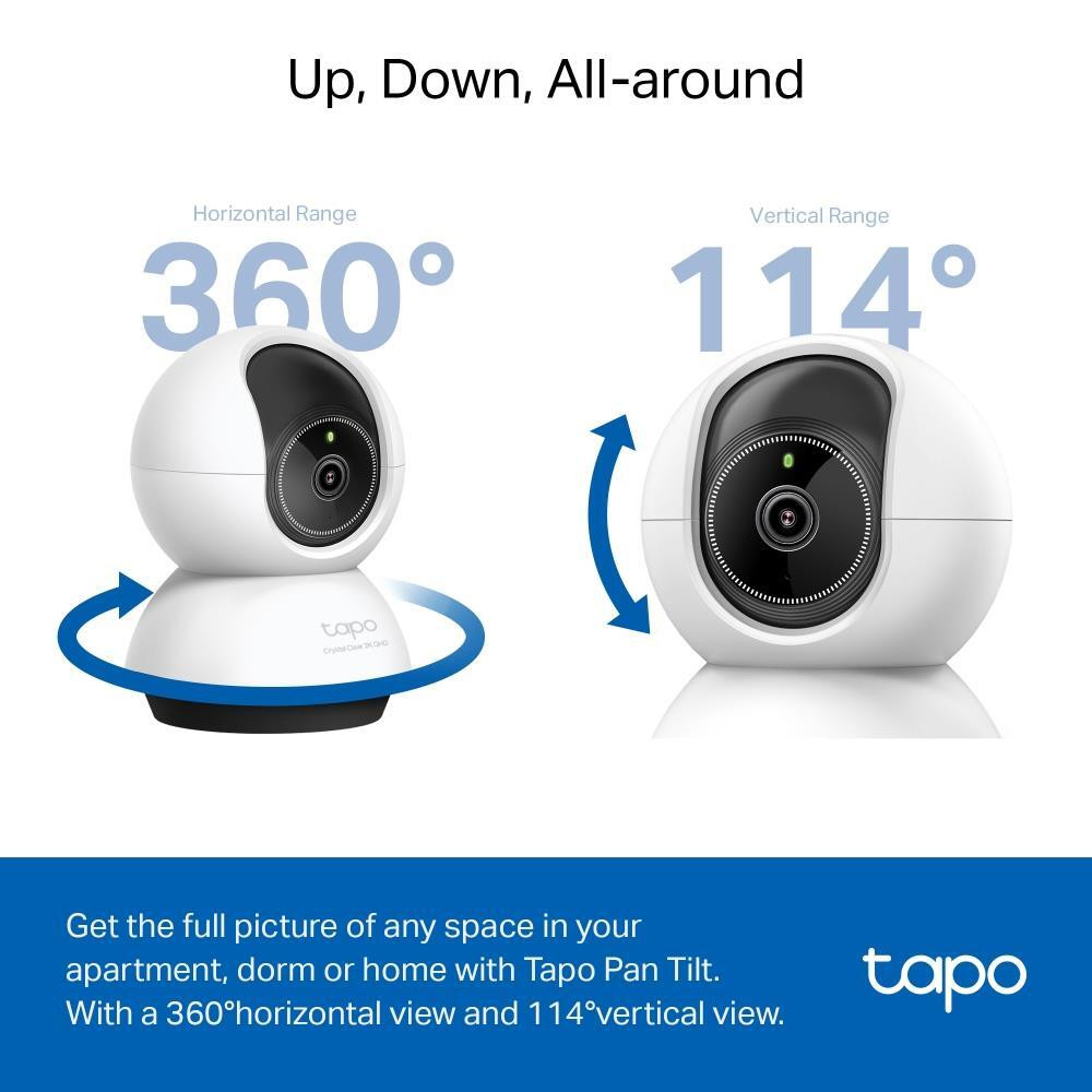 TP-Link TapoTC72 Videocamera IP 2K Motorizzata da Interno Wi-Fi Visione Notturna - immagine 2