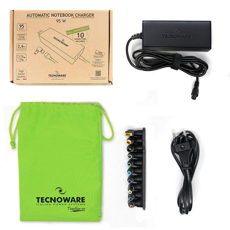 Tecnoware FAU17610 Alimentatore Universale 95W 10 Connettori per Notebook - immagine 4