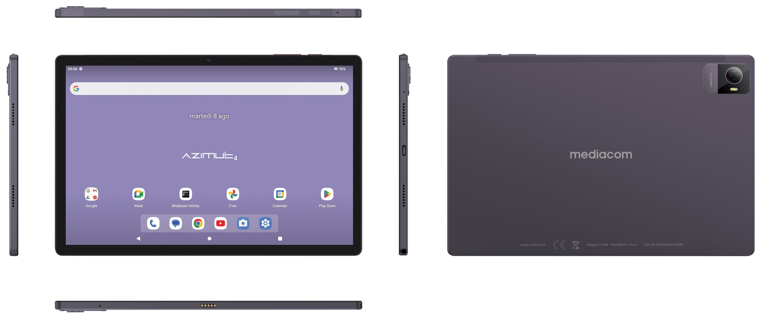 Mediacom MSP1AZ44 Azimut Tablet 10.5 Pollici 4GB 64GB 4G-LTE - immagine 4