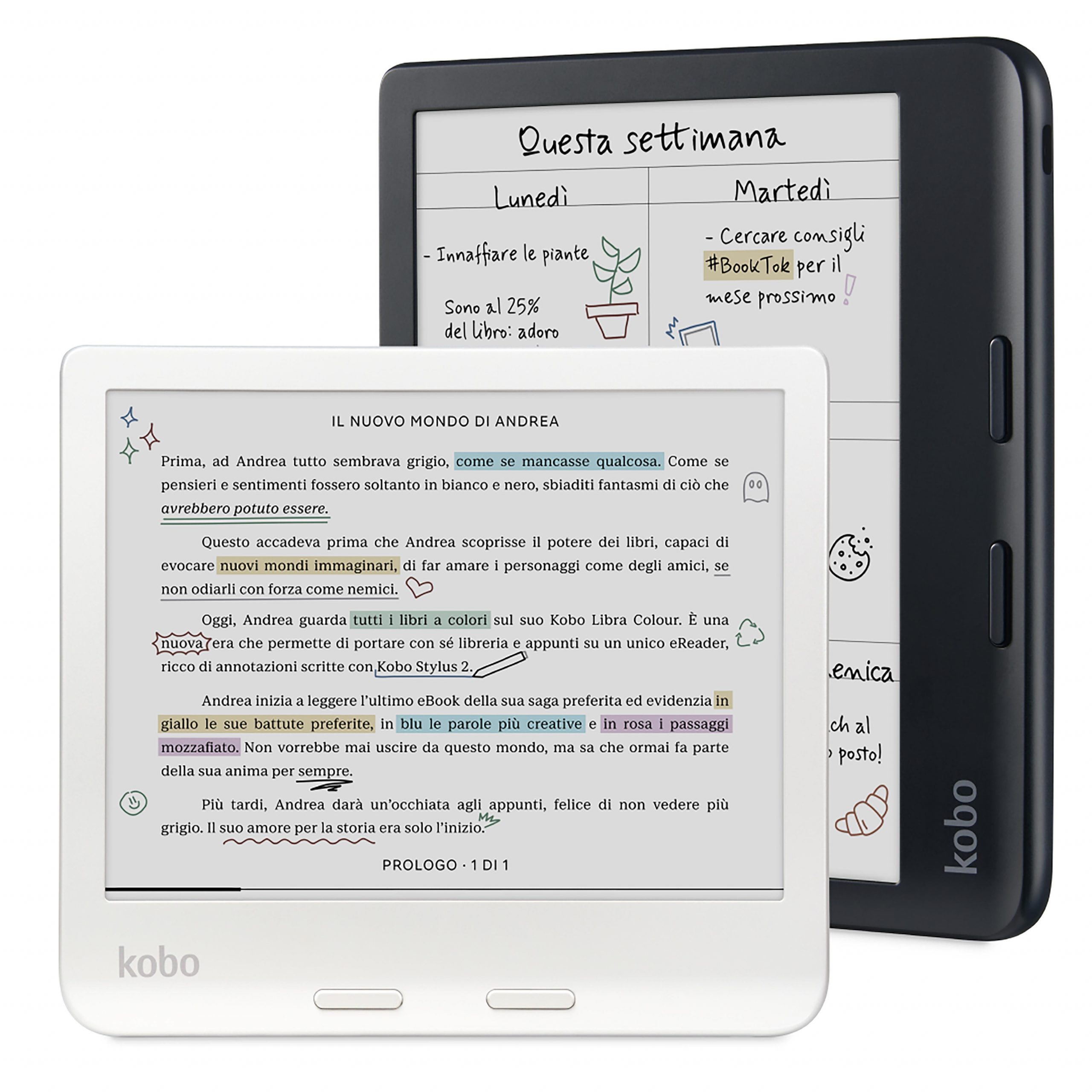 Kobo Libra Colour Black Ebook 7 Pollici con Schermo a Colori Supporto Audiolibri - immagine 4