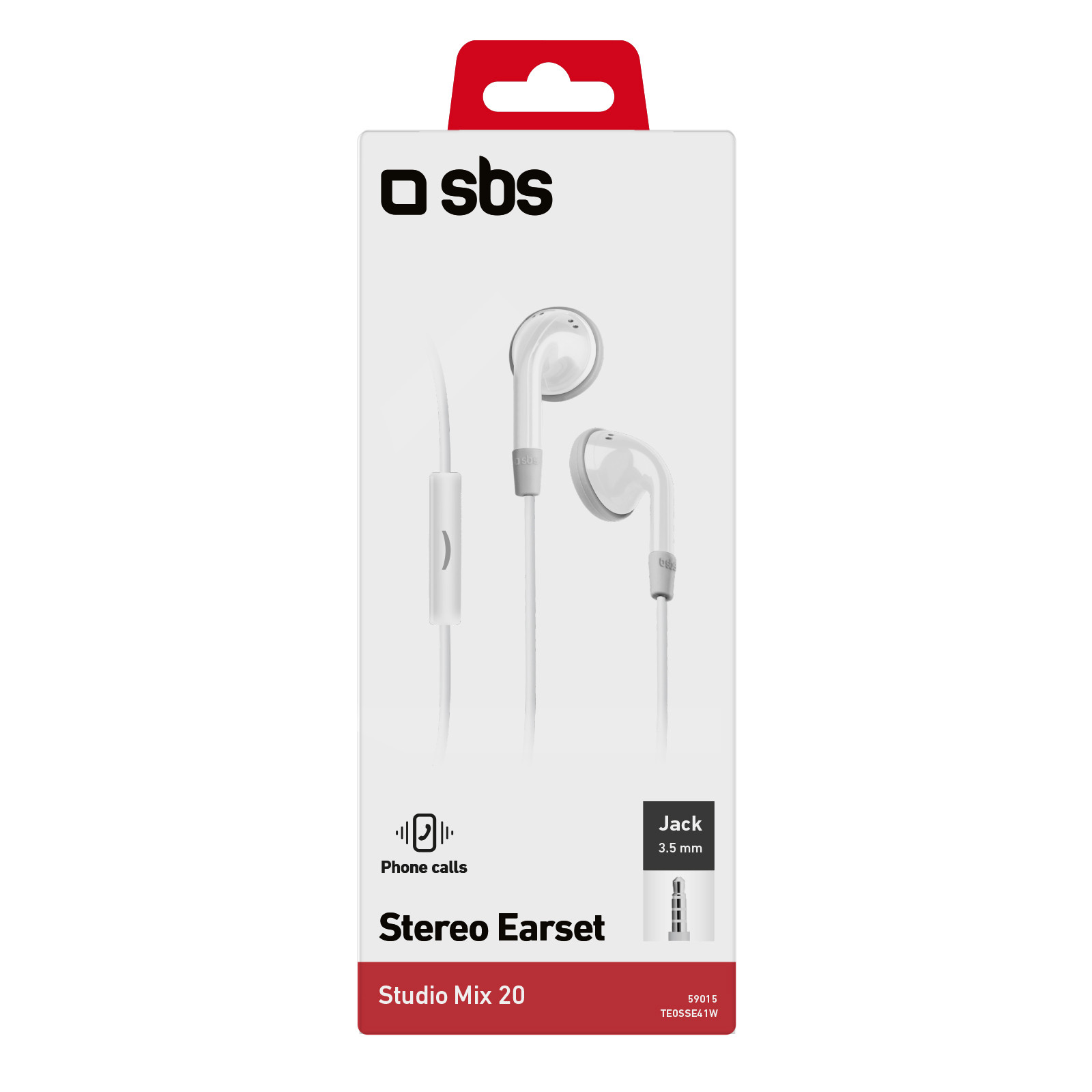 SBS TE0SSE41W Auricolari Bianchi con Filo Jack 3.5MM - immagine 3