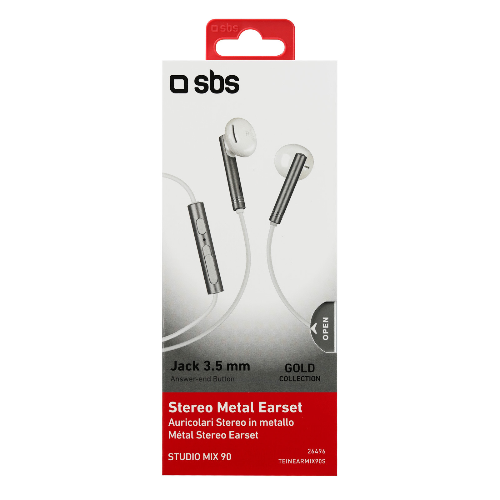 SBS TEINEARMIX90S Auricolare Bianco Silver - immagine 3