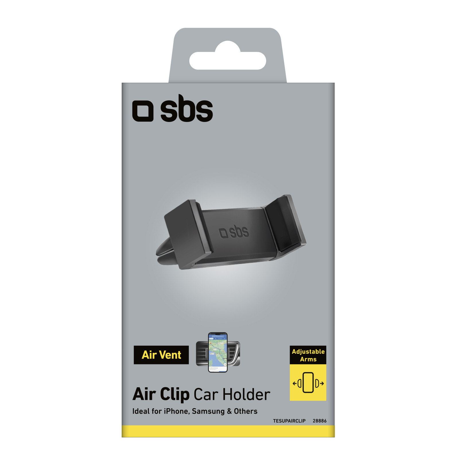 SBS TESUPAIRCLIP Supporto Universale Auto per Bocchetta - immagine 2