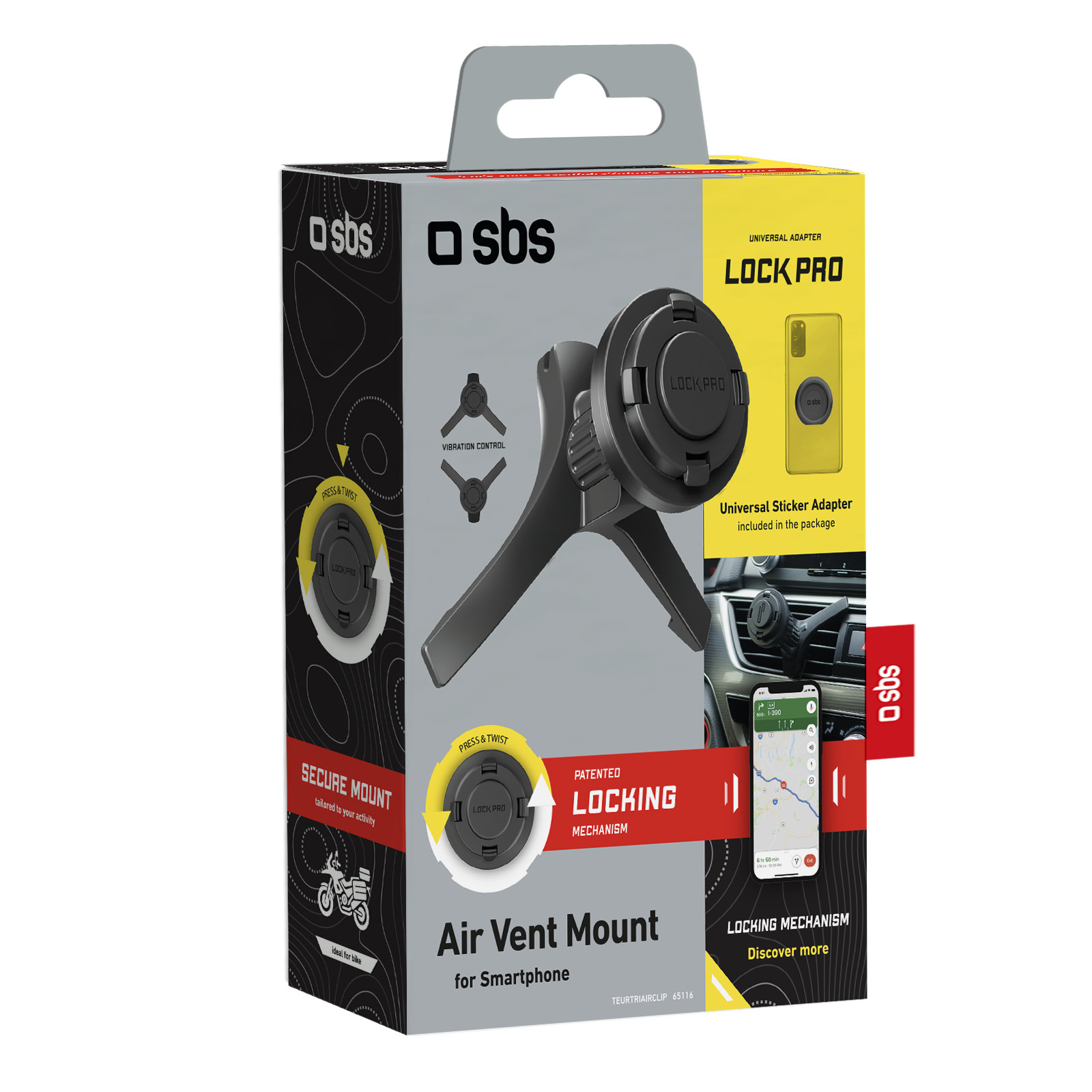 SBS Lock Pro Supporto Auto per Bocchetta Aerazione - immagine 3
